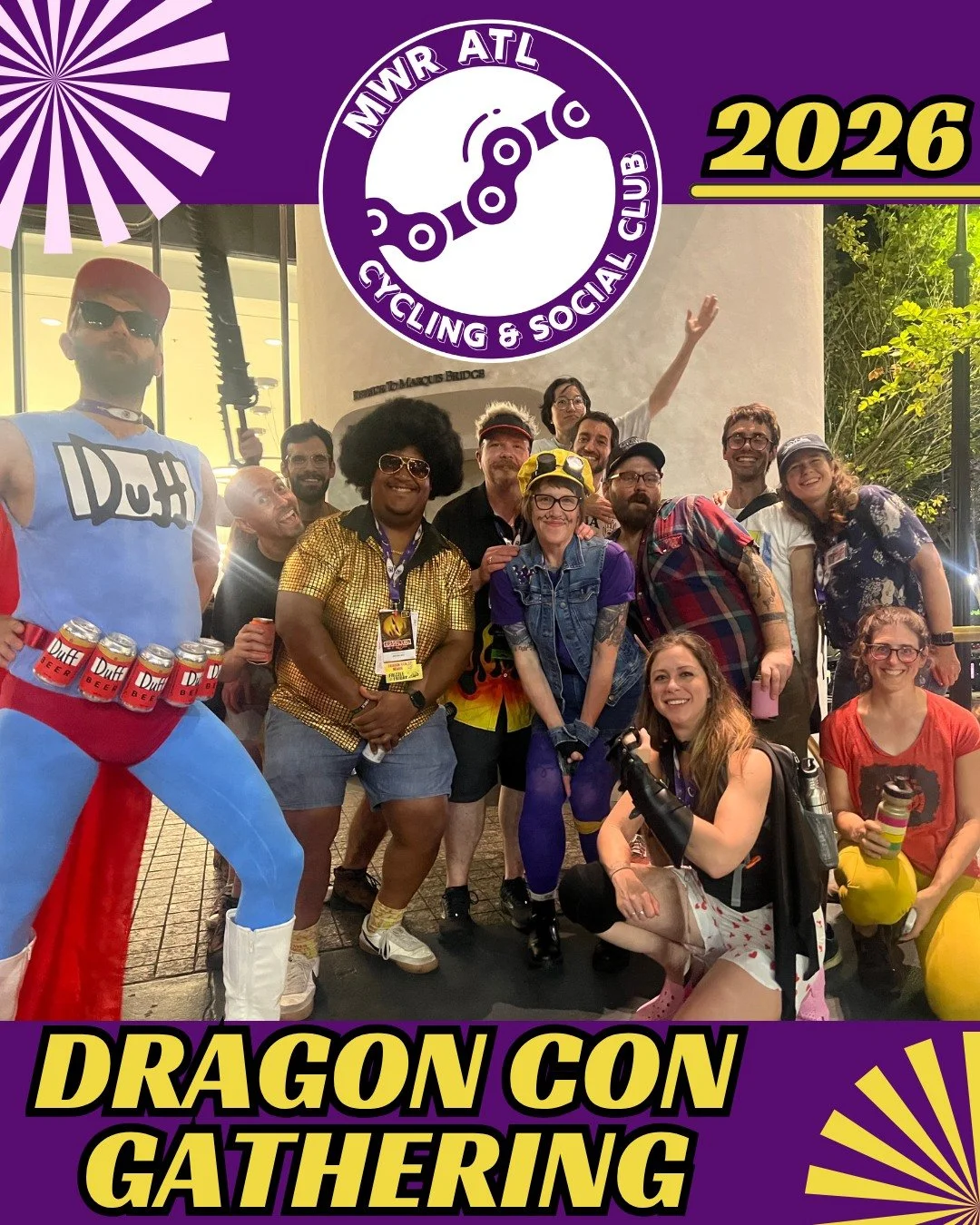 A whole week since our Dragon Con gathering and we still have not recovered🥱😴😅. What a blast we had catching up, people watching, and enjoying the glorious, nerdy chaos. Thanks for joining y'all!

#dragoncon2026 #MWRATL #mwratlriders #atlantacycli