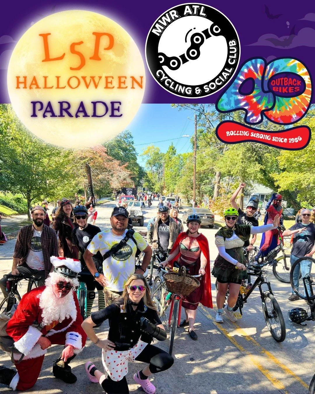 The MWR ATL crew had a blast rolling in the @little5pointsofficial Halloween Parade with @outbackbikes. Thanks for the invite and CONGRATS on 40 years! 

#outbackbikes #mwratl #atlgrouprides #l5phalloween #l5phalloweenparade
