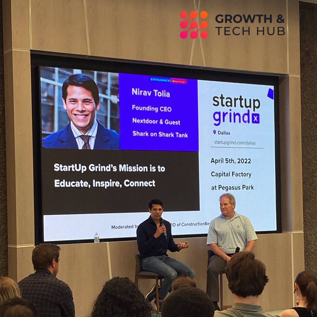 Growing and Learning from @nextdoor App Founding CEO Nirav Tolia @niravtolia 📈 @capitalfactory
Few takeaways: Surround yourself with smart + supportive people, keep learning and lastly, focus on your health and sleep. The more you take care of yours