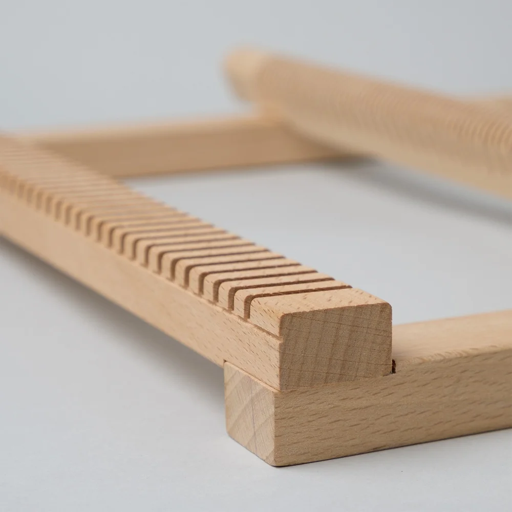 Pettine Per Tessitura In Legno A Doppia Testa - 5 E 11 Denti, Per Tappeti, Arazzi, Progetti Artigianali