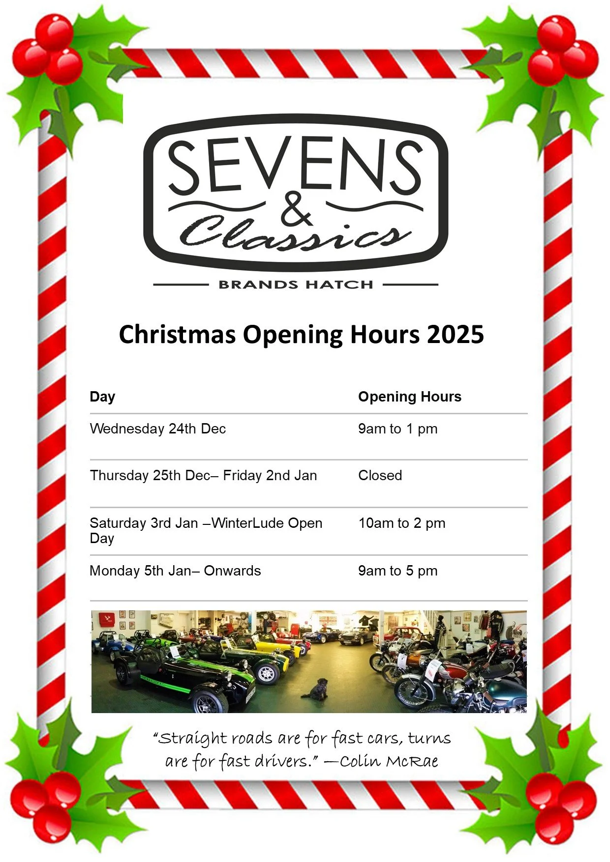 Christmas Opening Hours