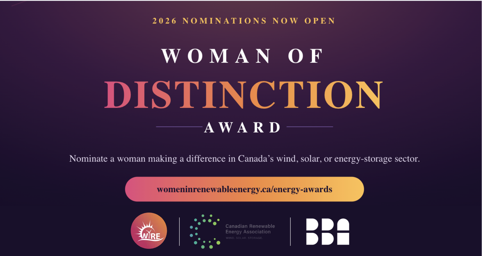 WiRE &amp; CanREA present the 2026 Woman of Distinction Award