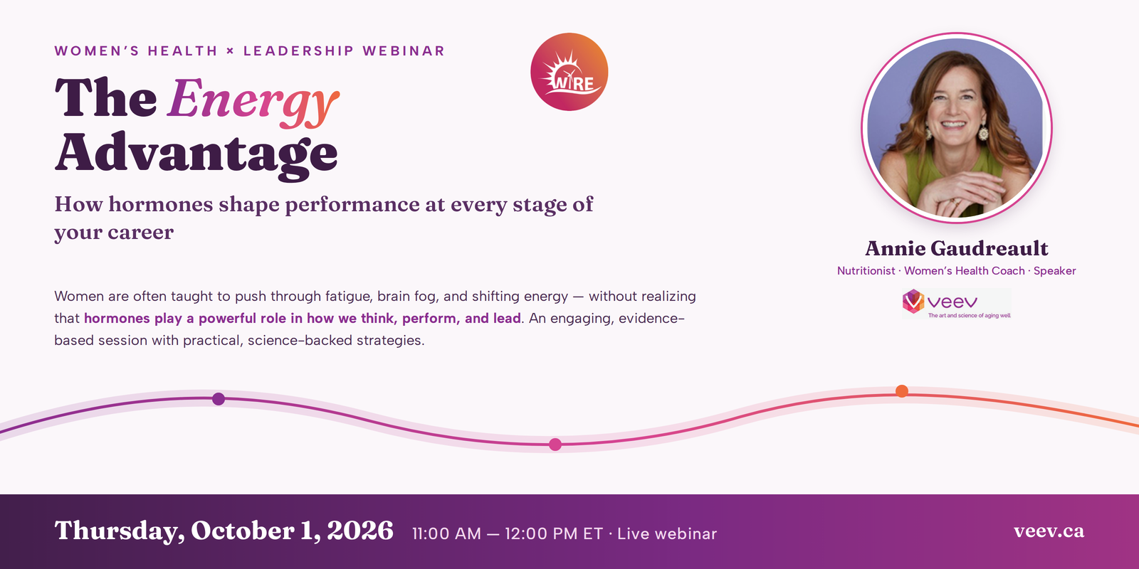 WiRE x Veev Webinar - The Energy Advantage with Annie Guadreault 