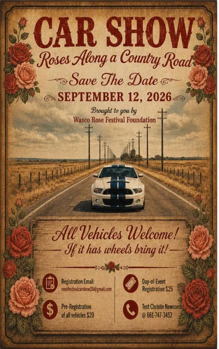 Roses Along a Country Road Car Show