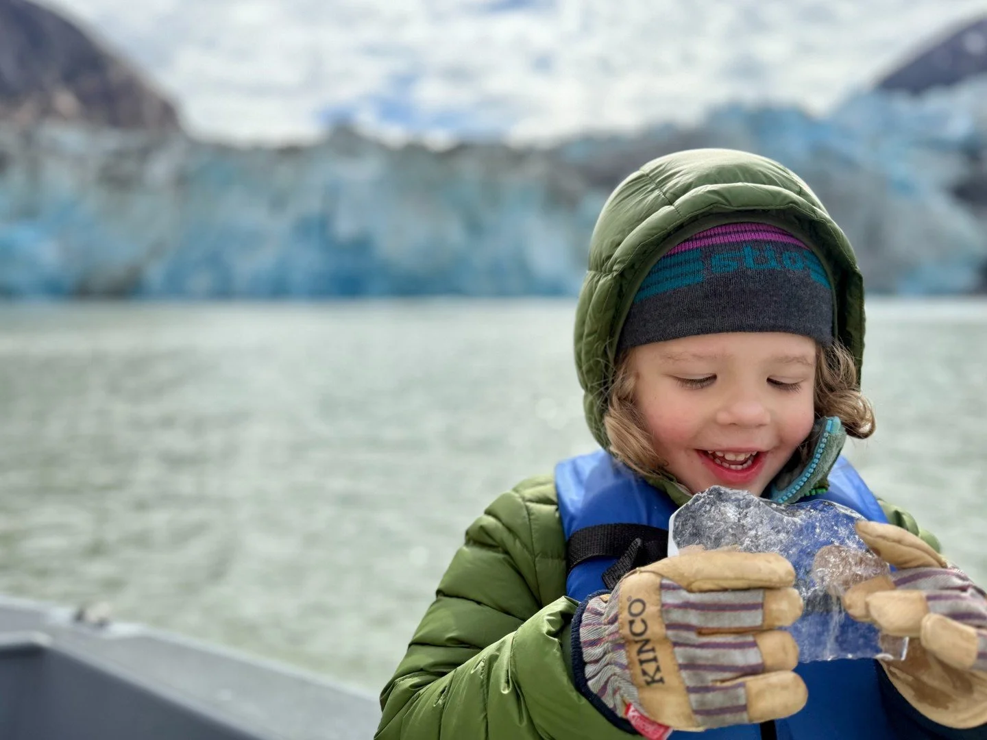 🧊 Glacier days turn everyone into a kid again. We call these little pieces “bergy bits”—ice that’s traveled a long way to melt in a warm palm. Our crew makes it safe and memorable, and our naturalists explain what you’r
