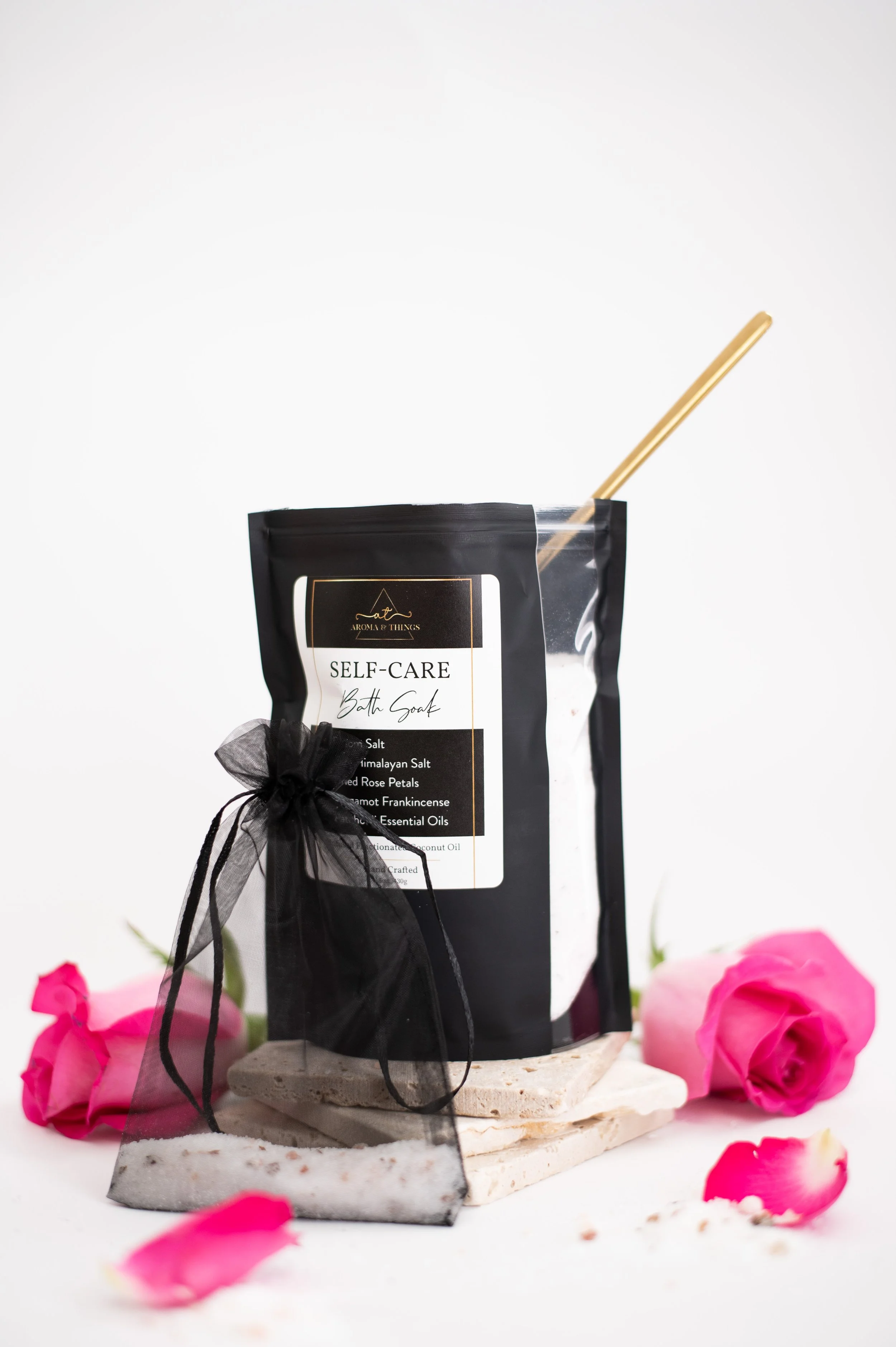 Self-Care Aromatherapy Bath Soak  with Organza Bag