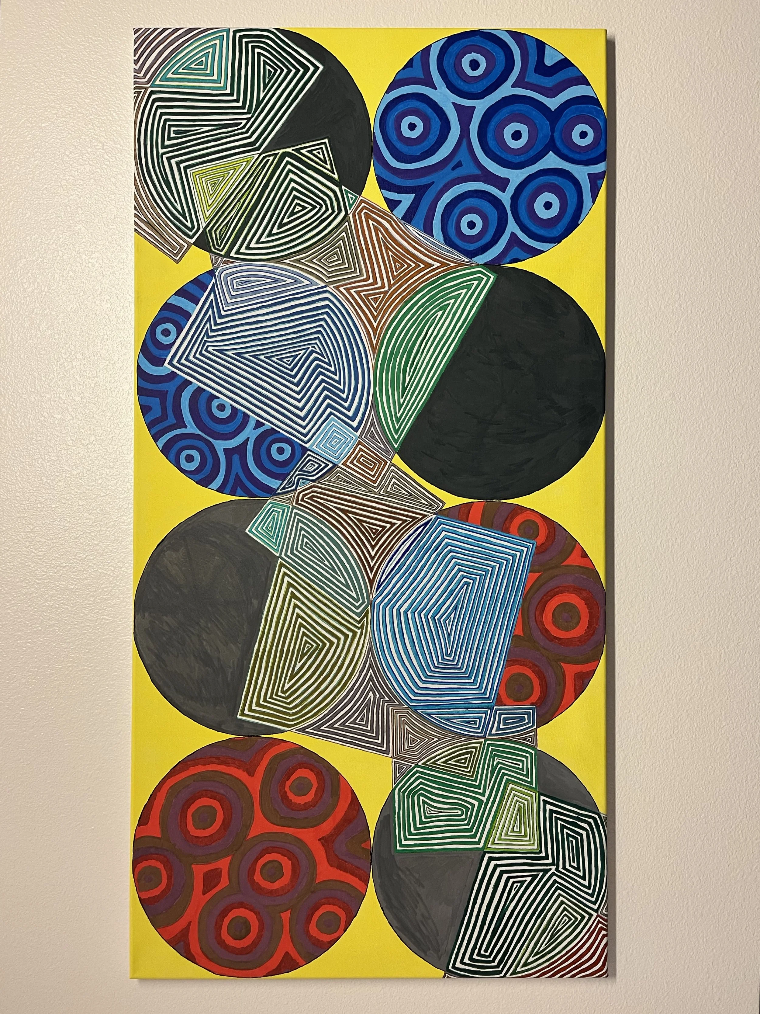 Opposite Directions/24 x 48"/2025/Acrylic Paint on Canvas/For Sale