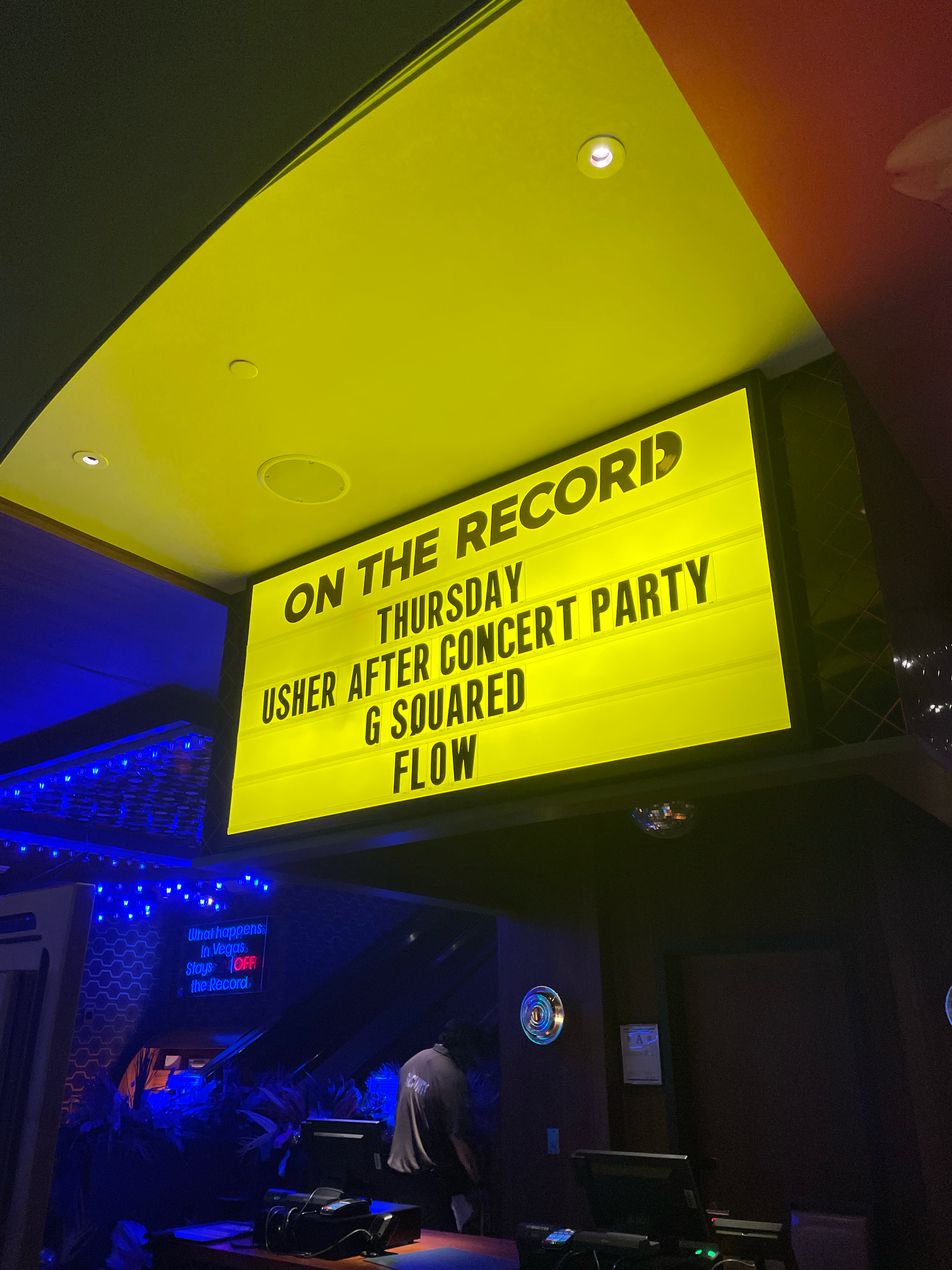 My first marquee at On The Record in Las Vegas