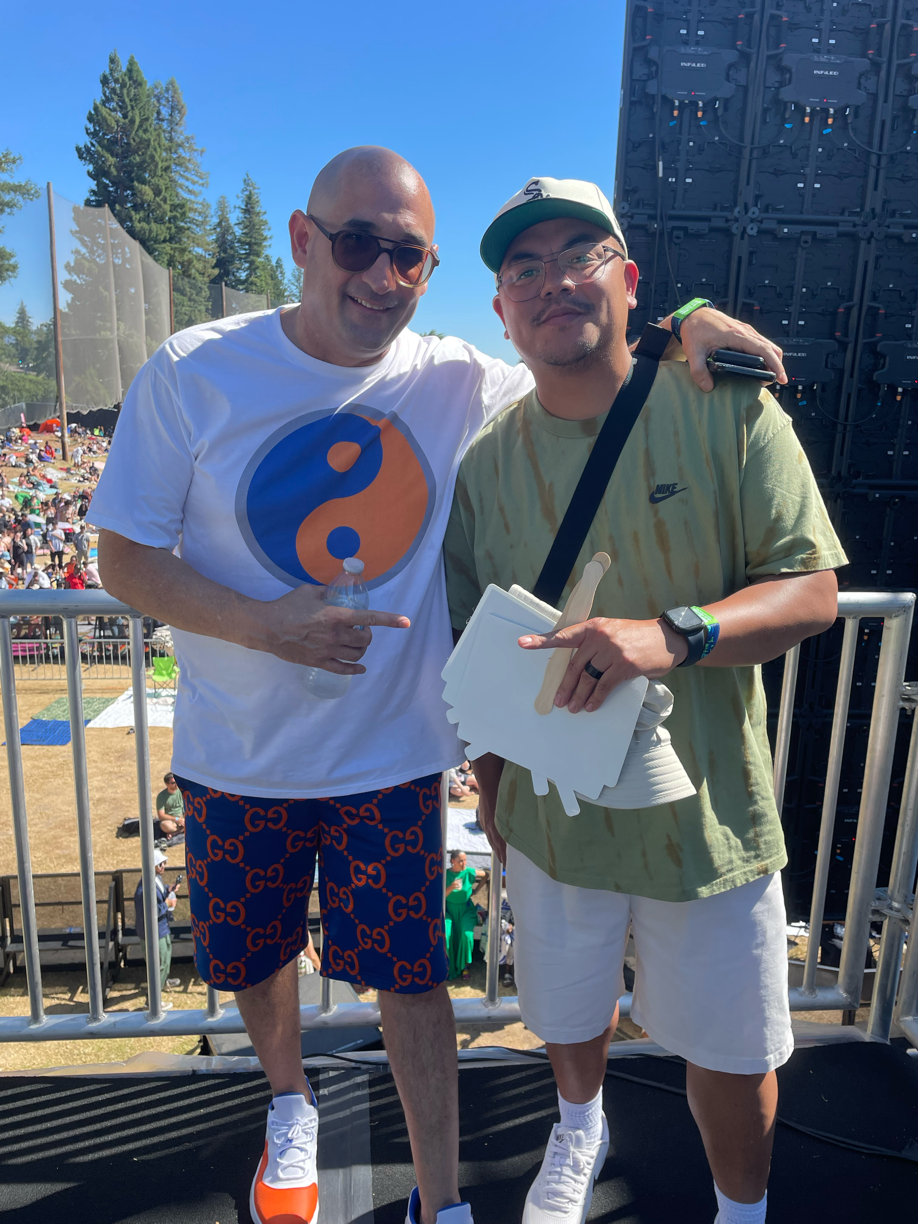 With Eddie Mac of Mac Agency at the Blue Note Jazz festival 