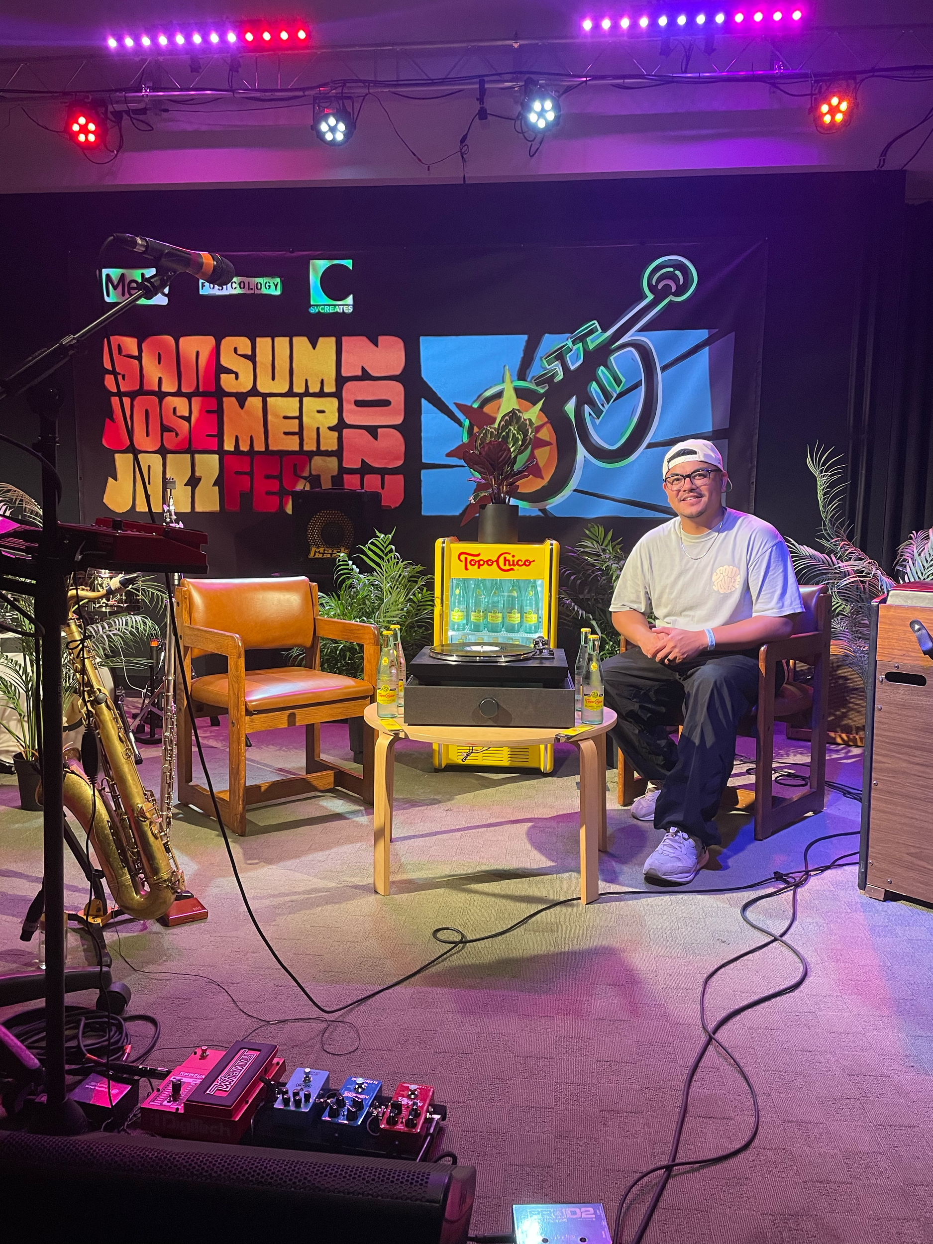 On set during my final interview at the San Jose Jazz Summerfest 