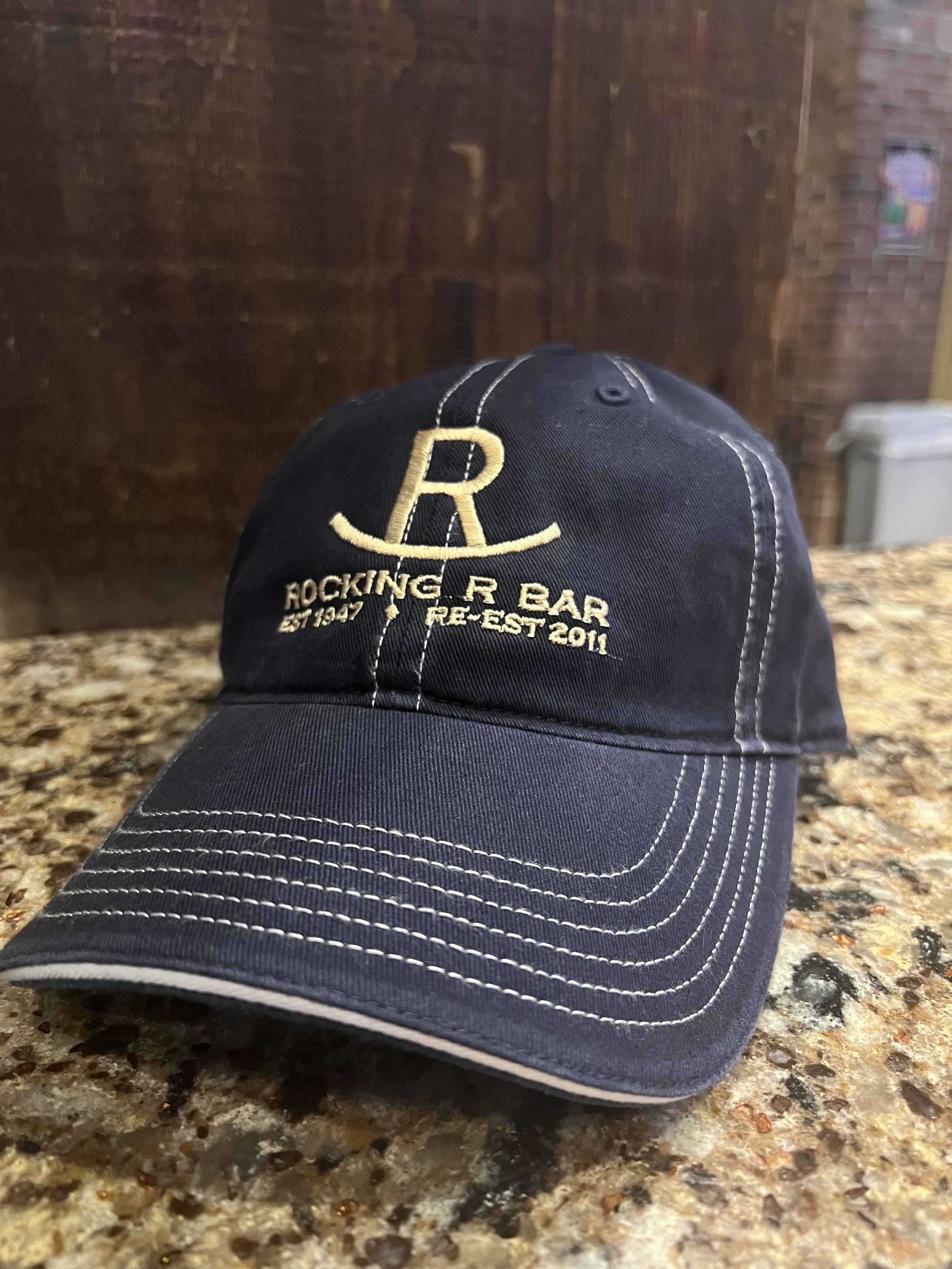 Blue and Gold Embroidered Hat