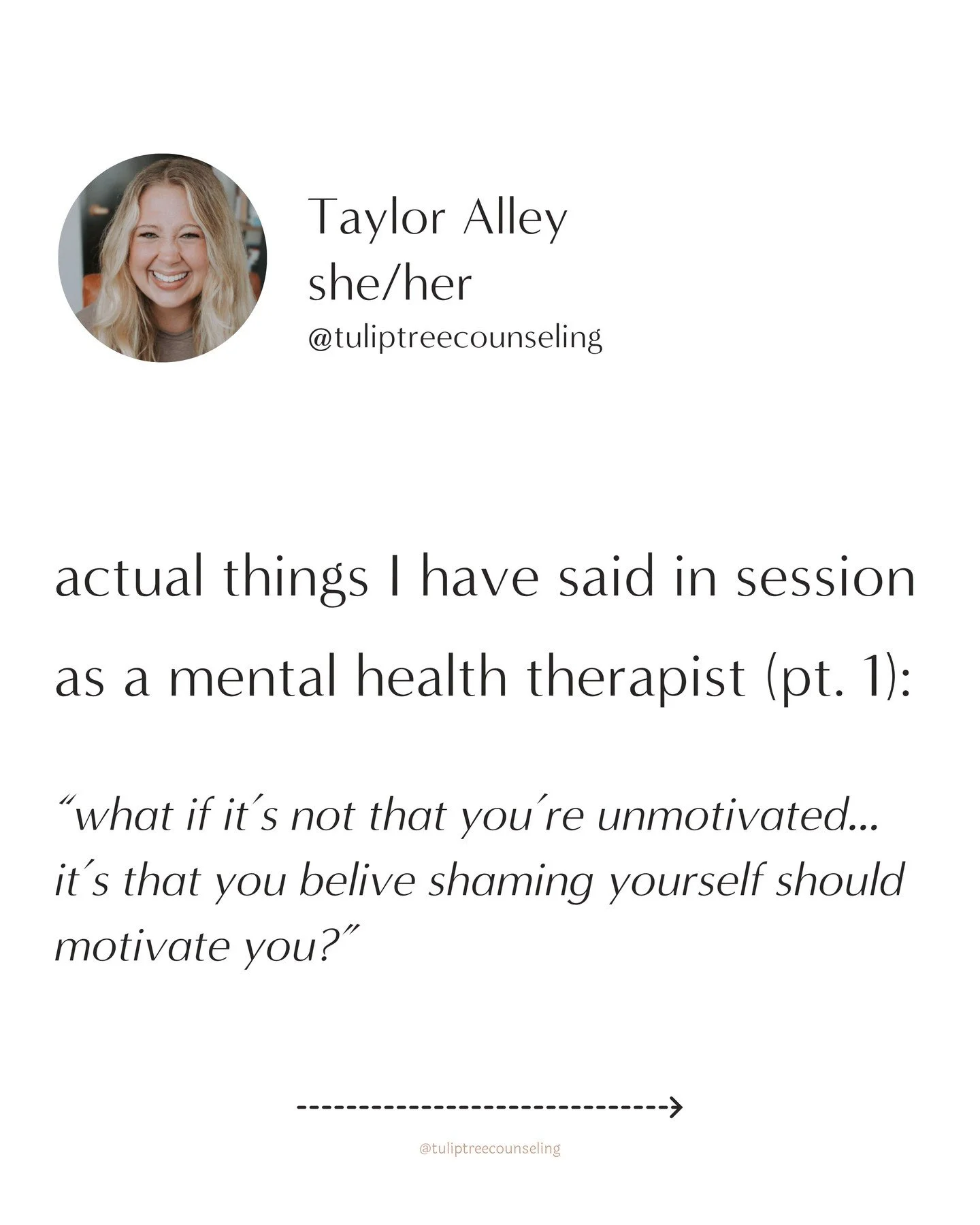 this is what healing often looks like... shifting from self-blame to self-understanding.

taylor works with teens and young adults who are learning to navigate their brains with compassion instead of criticism. she offers in-person and online therapy