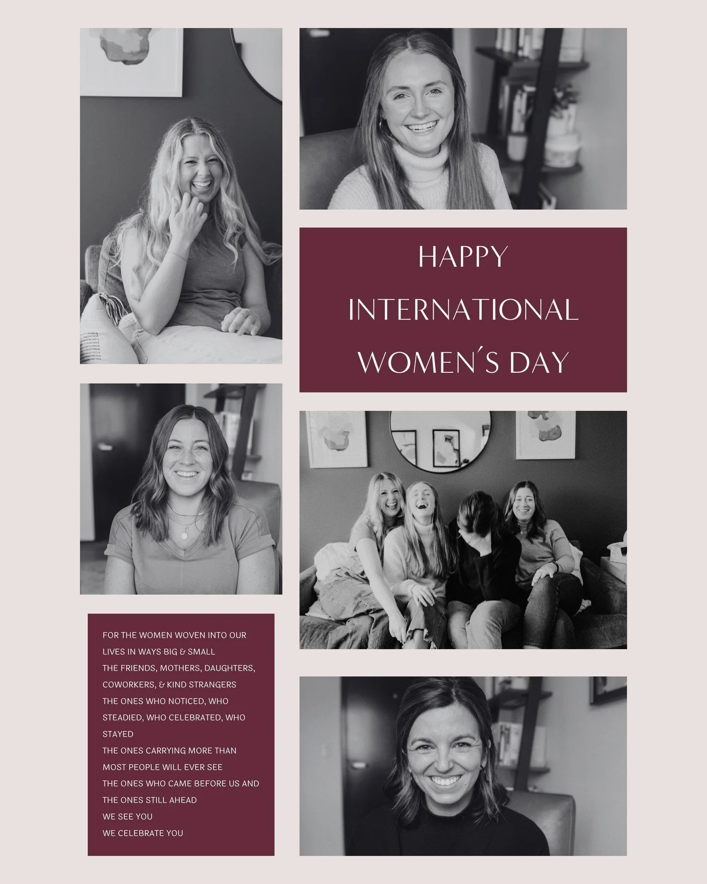 we see you, and we carry your care with us.

happy international women&rsquo;s day!

in gratitude,
tulip tree counseling