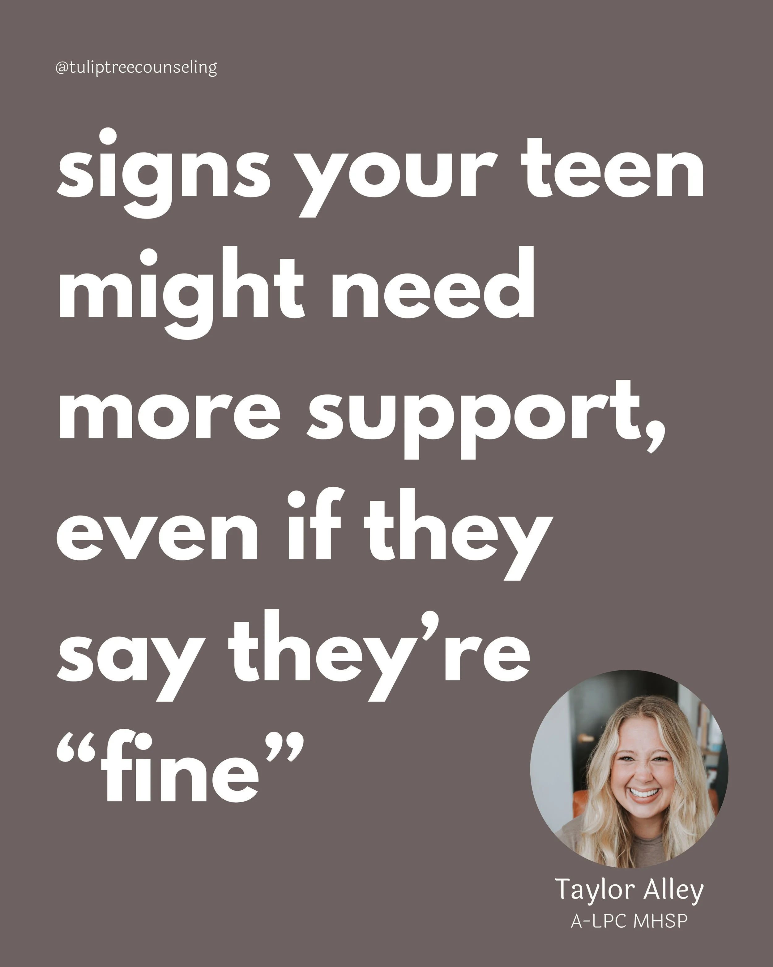 sometimes teens say &ldquo;I&rsquo;m fine&rdquo; because they are fine enough to get through the day.

and sometimes &ldquo;fine&rdquo; means they do not know how to explain what is happening yet...

the signs can be subtle (super subtle)...

they ar