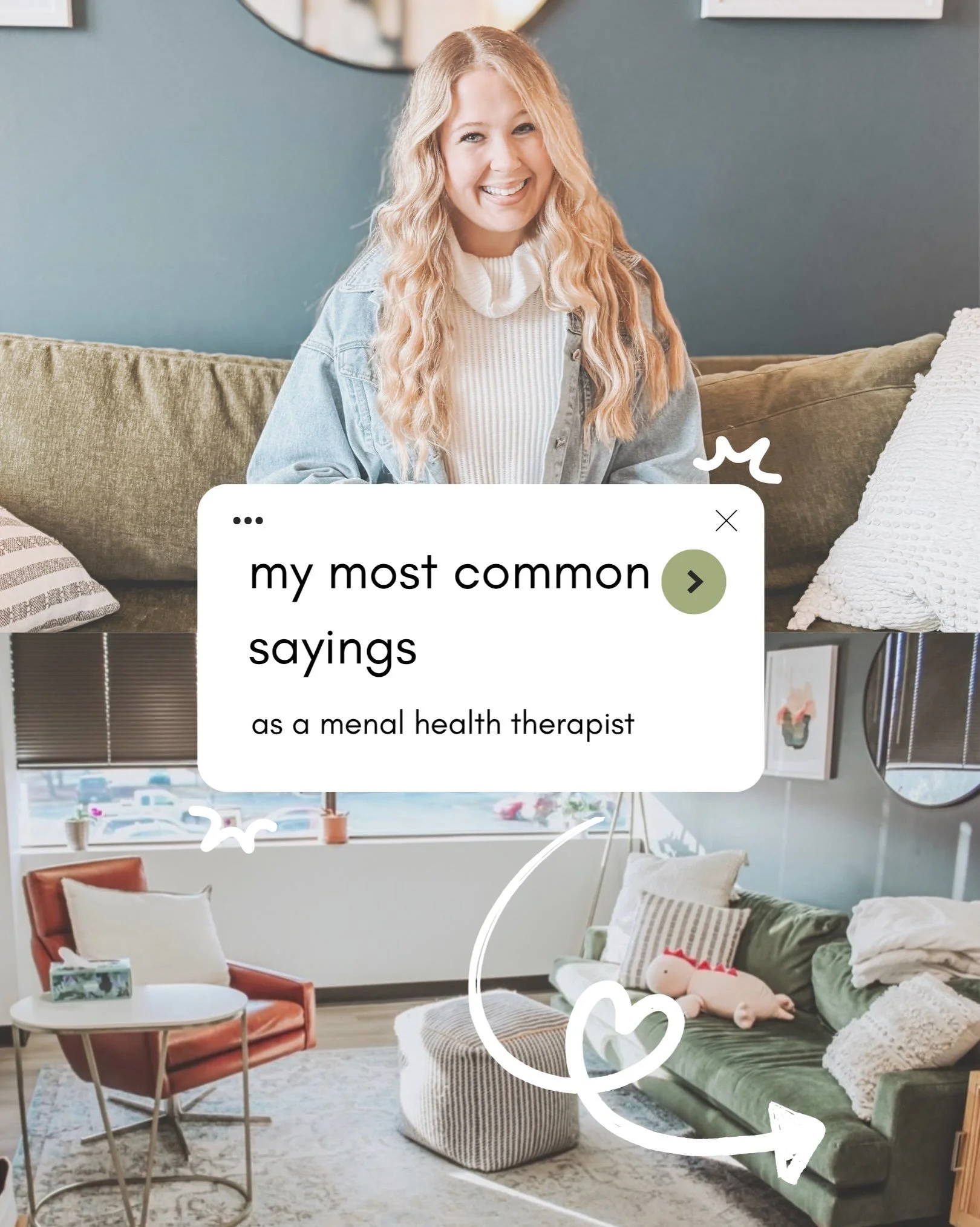 Things I say all the time&hellip; therapist edition. 

If you&rsquo;ve ever sat across from me, you have probably heard at least one of these 😅

They are just reminders I find myself coming back to a lot. They all circle around the same theme: heali