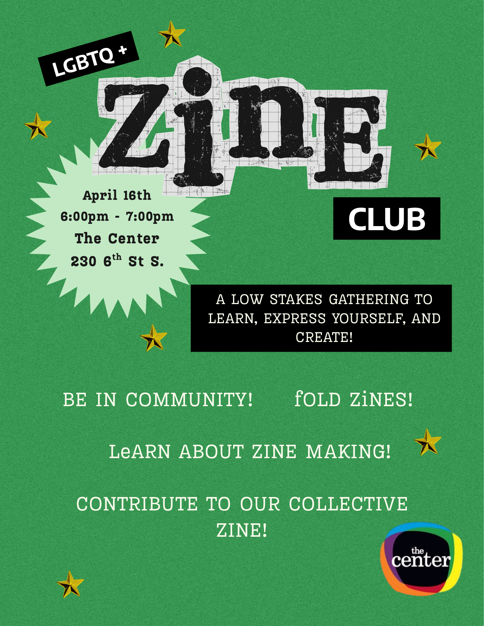 LGBTQ Zine Making Event