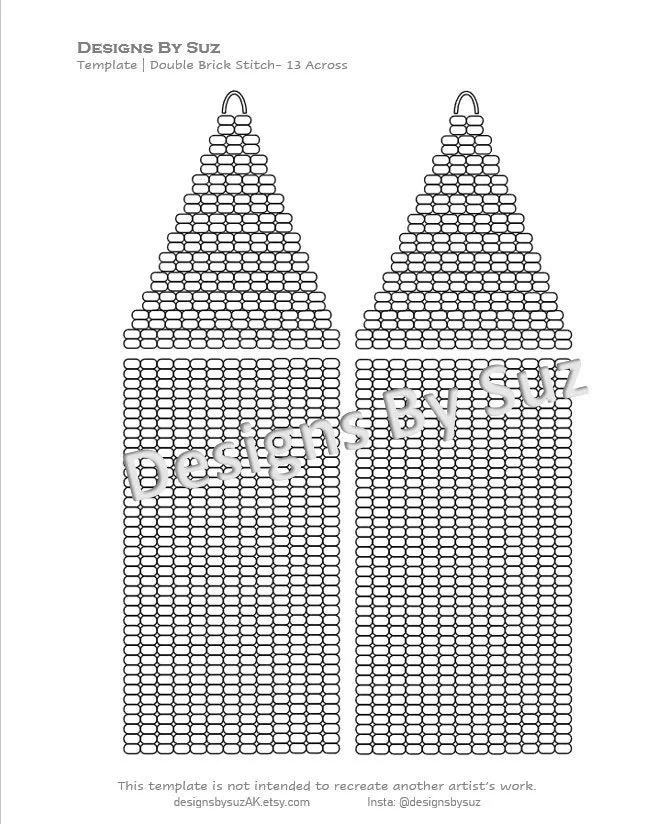 Free Printable Brick Stitch Earring Graph Paper Free Printable Brick Stitch Earring Graph Paper