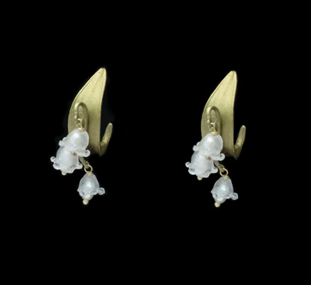 LILY OF THE VALLEY HOOP EARRINGS
