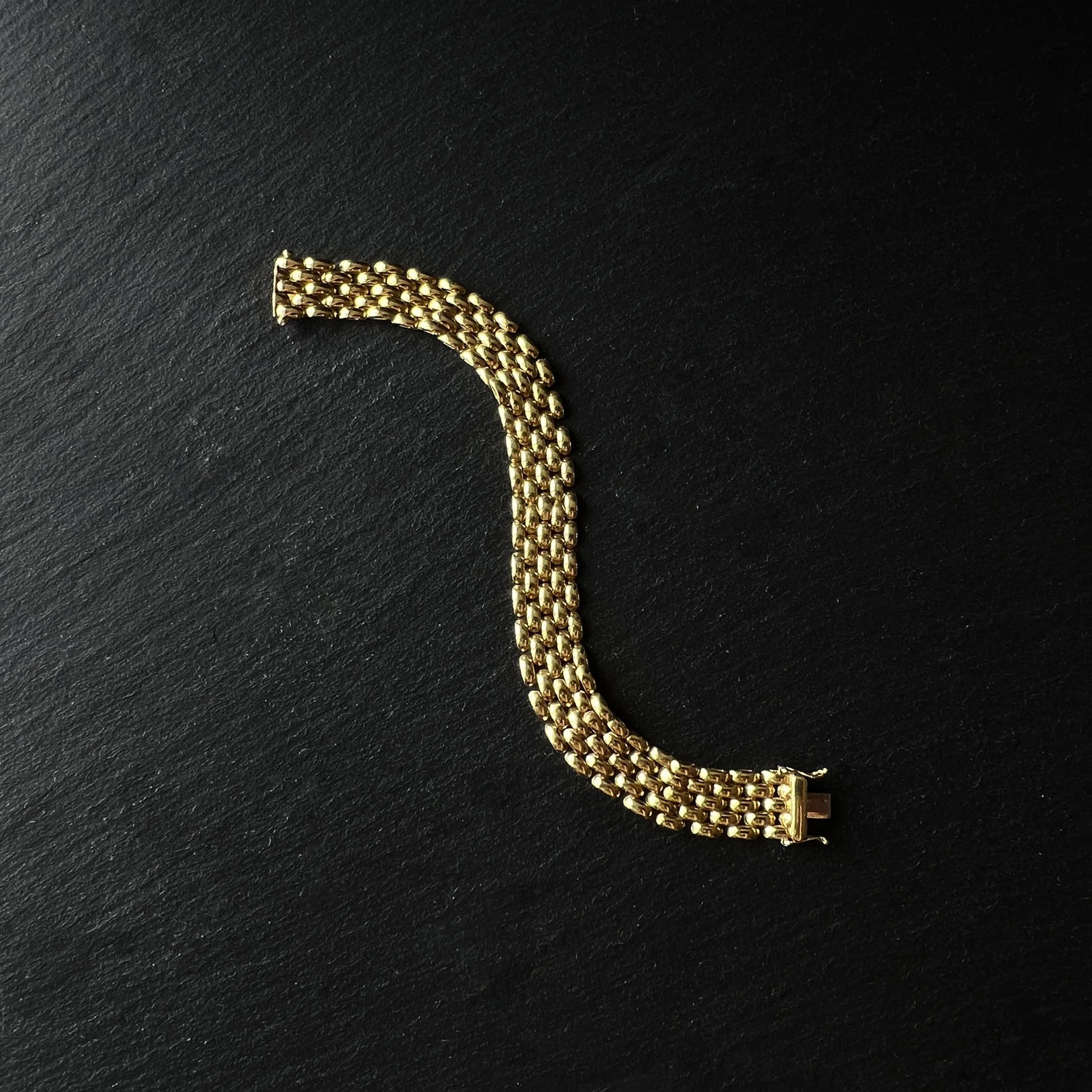 DEMI LUNE/PANTHER LINK CHAIN - 14KYG