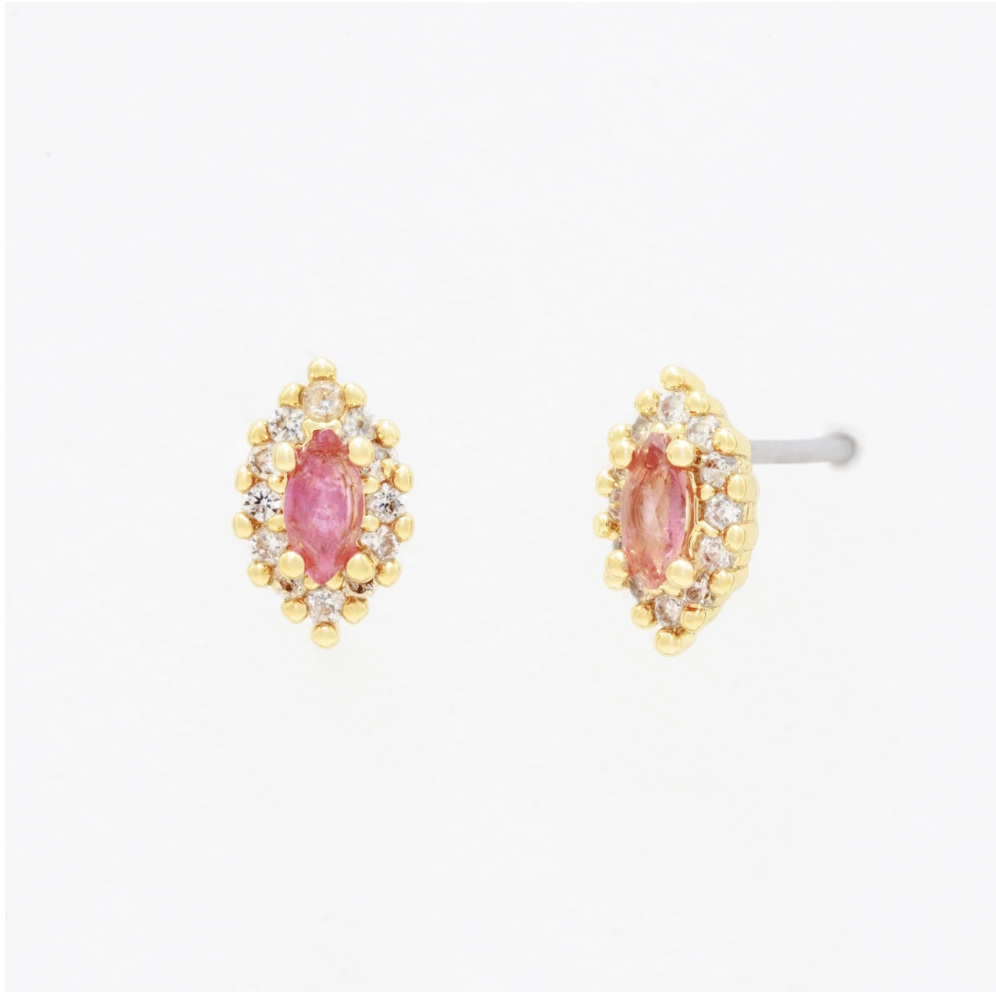 JULIETTE PINK TOURMALINE MARQUISE EARRINGS