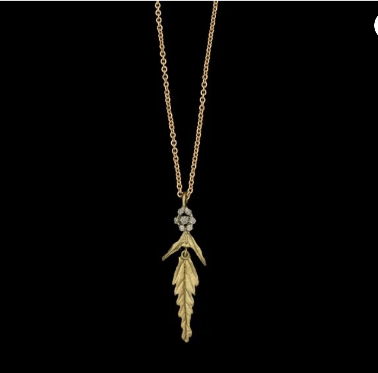 QUEEN ANNE'S LACE PENDANT NECKLACE