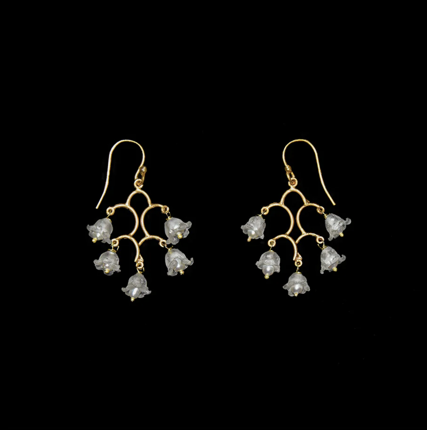 LILY OF THE VALLEY WIRE EARRINGS