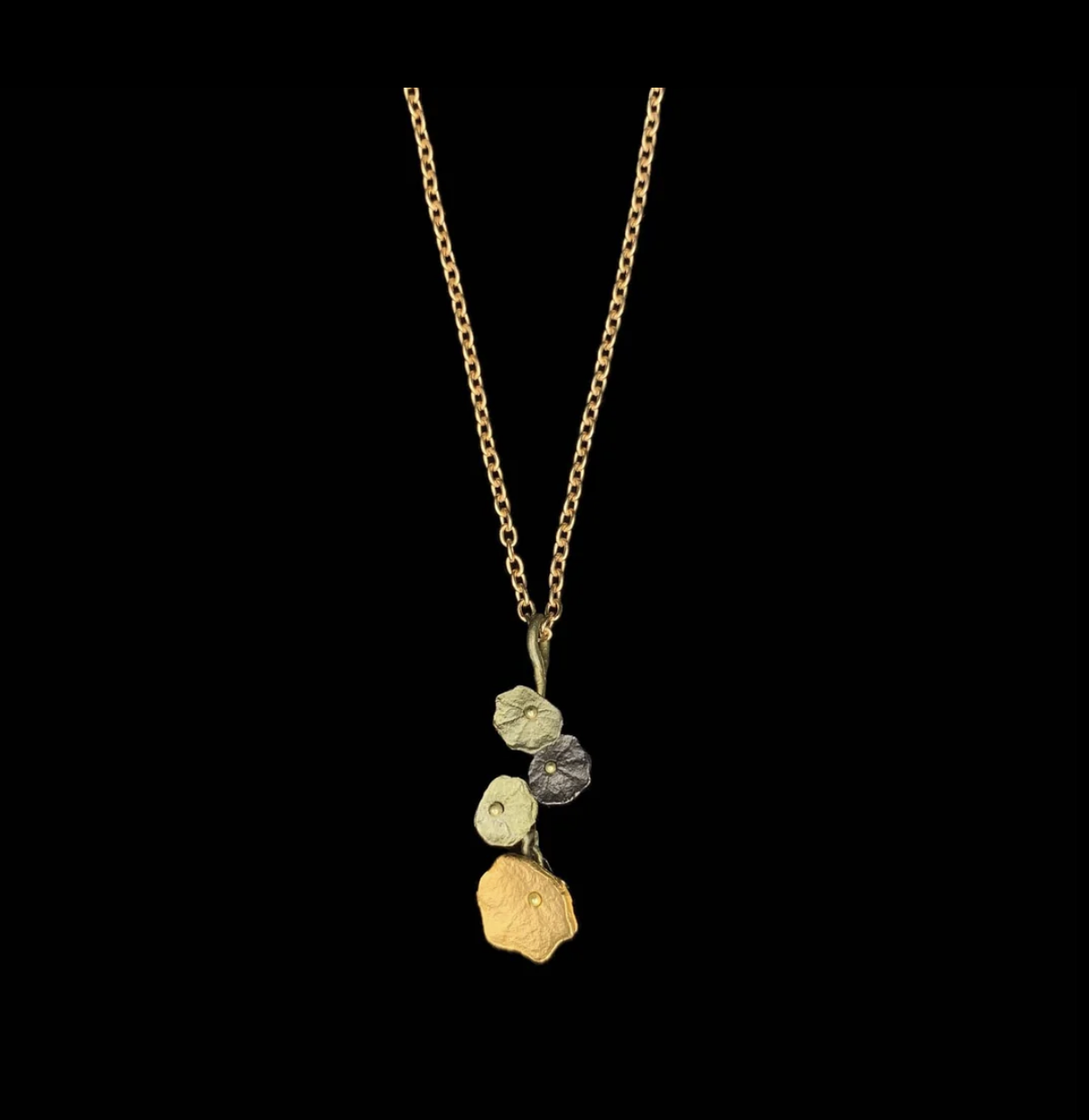 NASTURTIUM FOUR LEAF TINY PENDANT