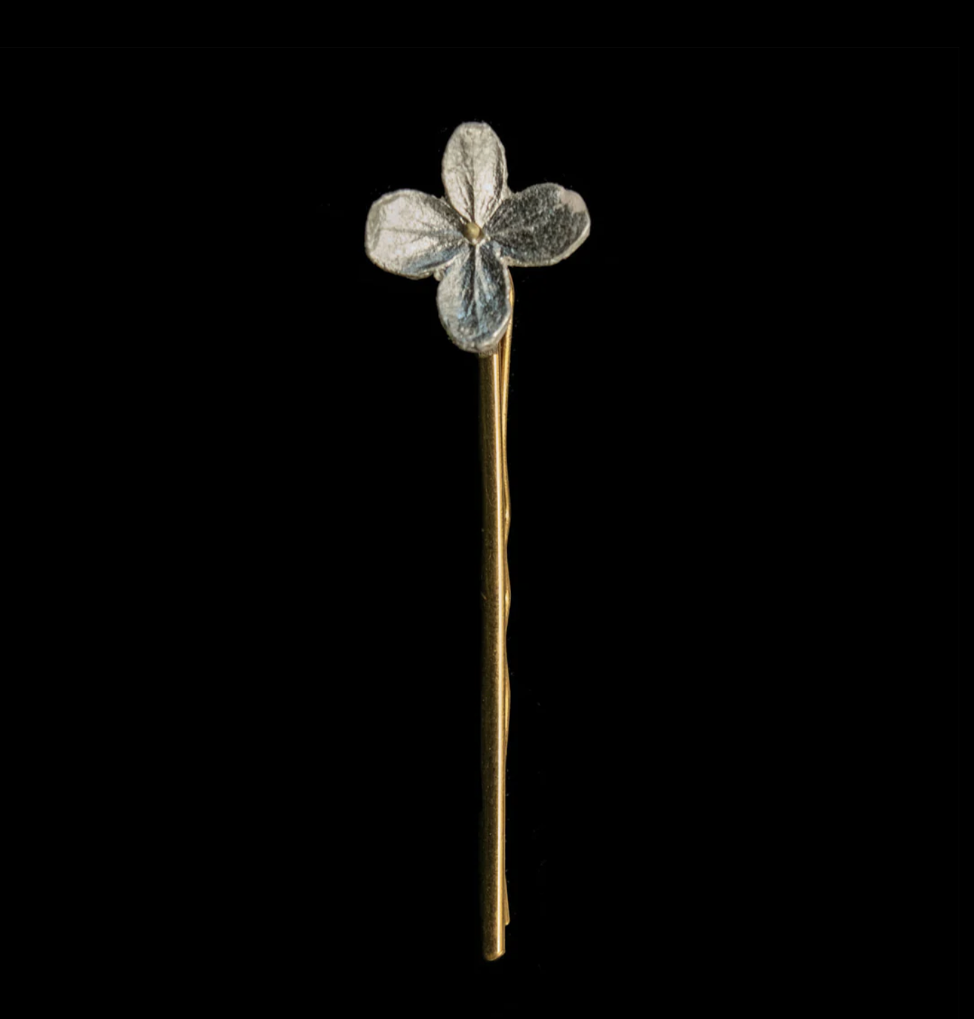 WHITE HYDRANGEA SINGLE HAIR PIN