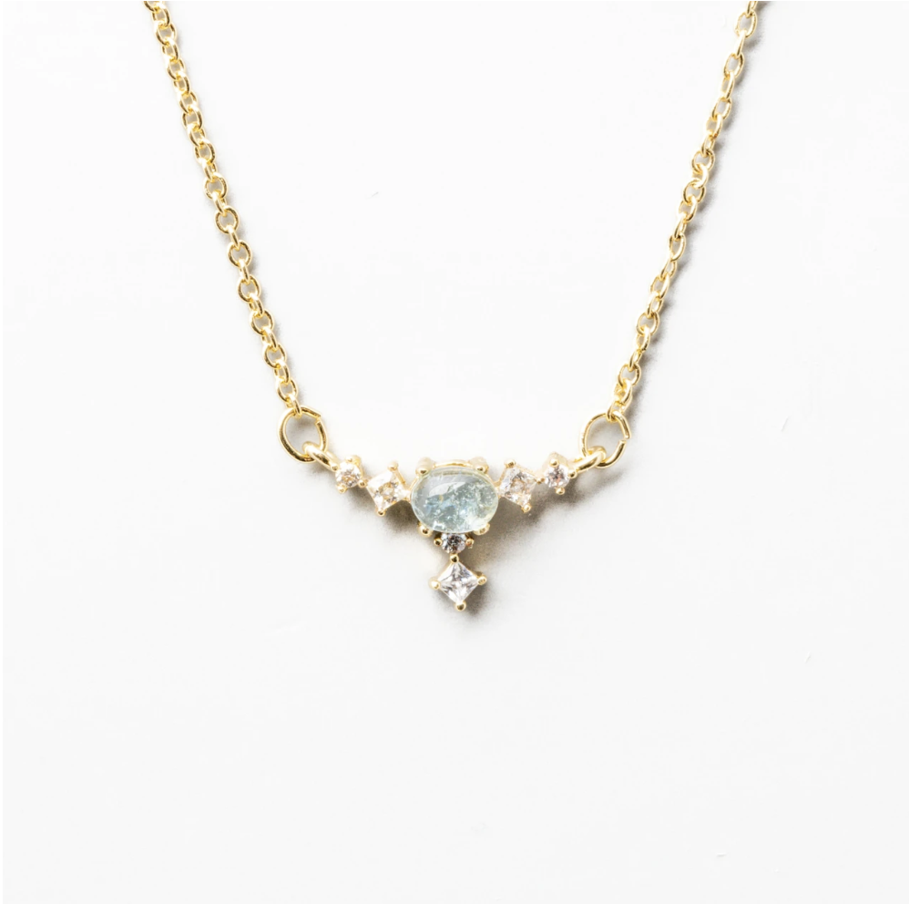 LAILA NECKLACE - AQUAMARINE