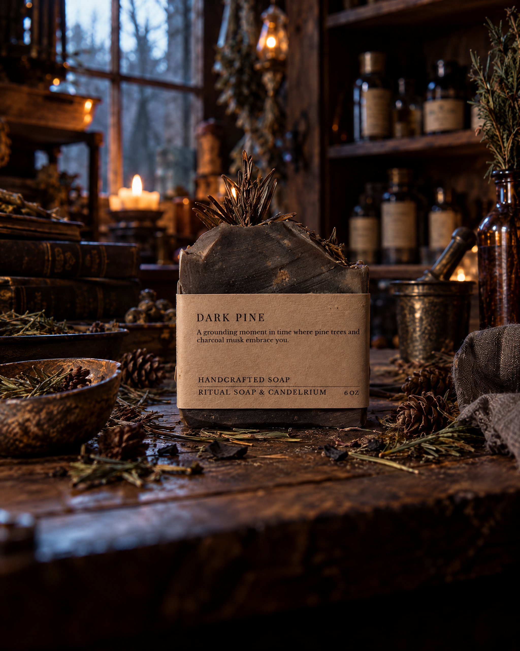 Dark Pine Charcoal Soap