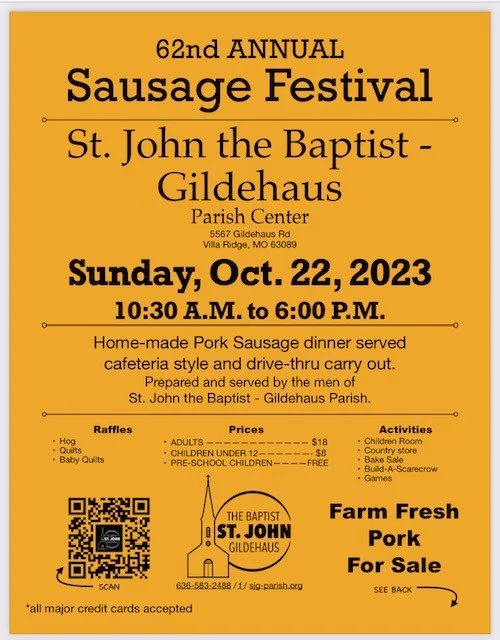 Sausage Dinner — St. John the Baptist Gildehaus Catholic Church