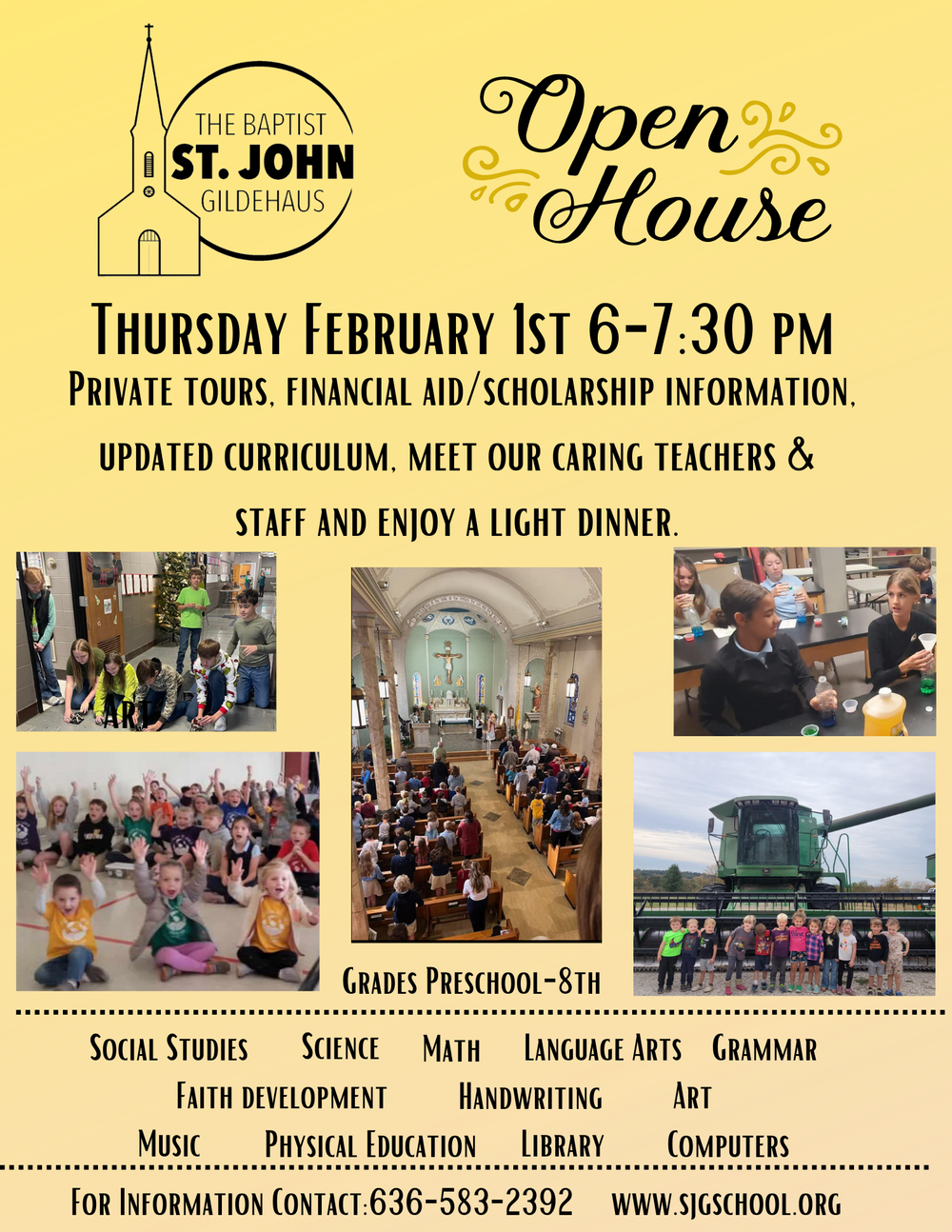SJG Open House — St. John the Baptist Gildehaus Catholic Church