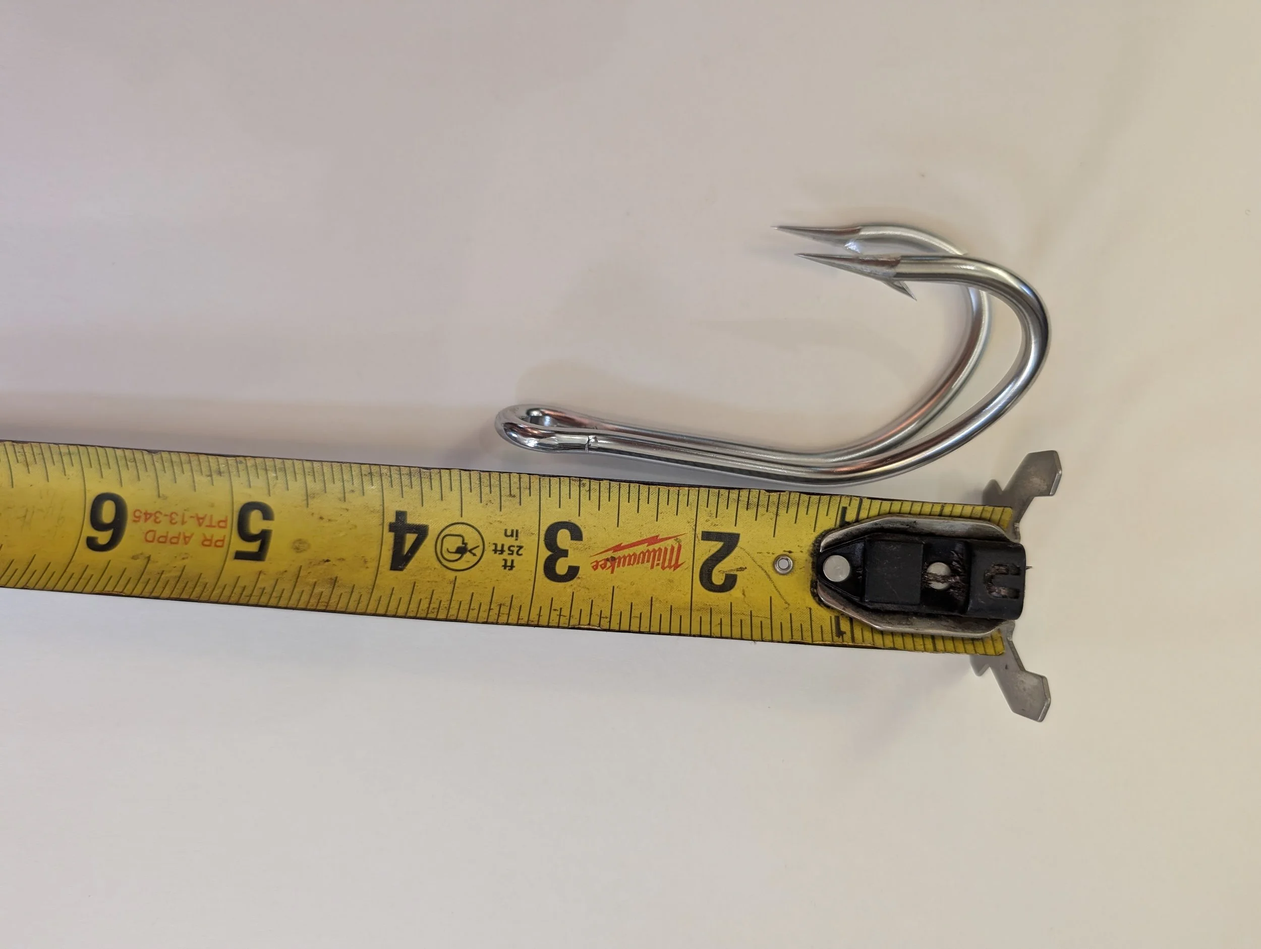 Large Stainless Steel Double Hooks- 5 pack