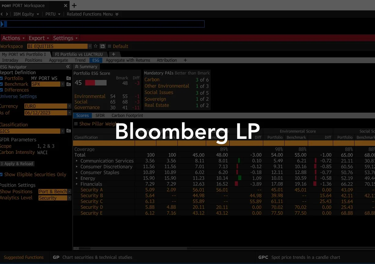 Adding ESG Performance in Portfolio Analytics