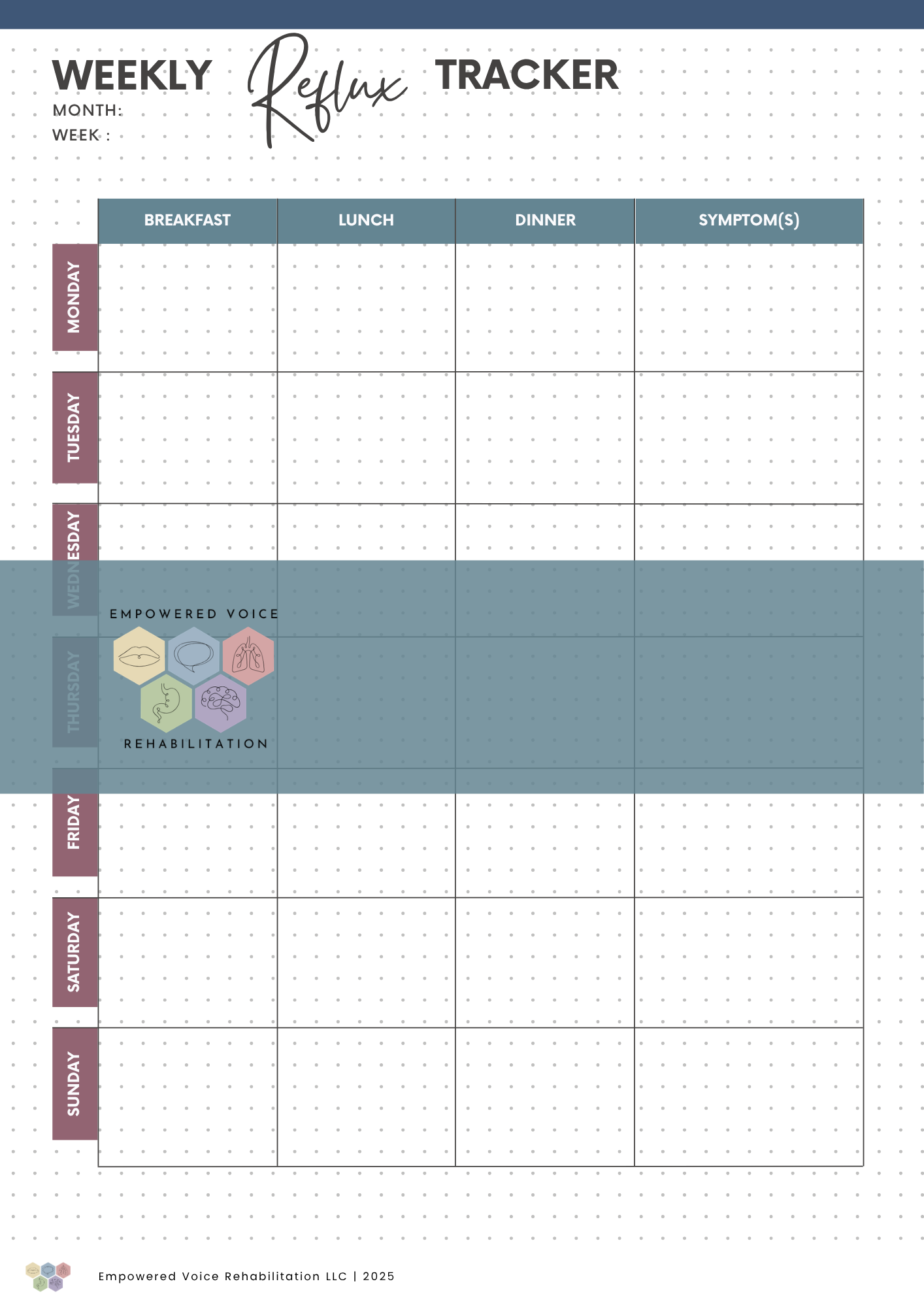 Reflux & The Voice Toolkit + Weekly Reflux Tracker (Digital Download)