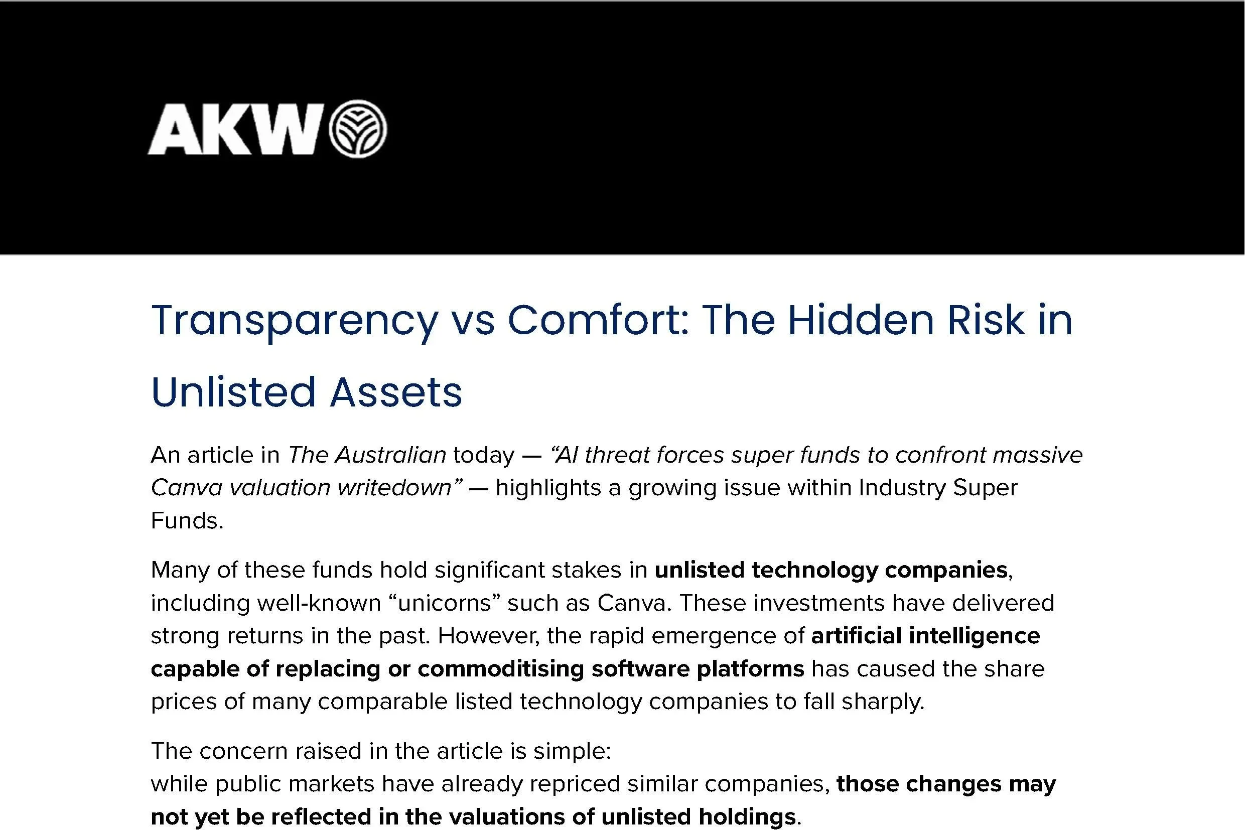 Transparency vs Comfort: The Hidden Risk in Unlisted Assets