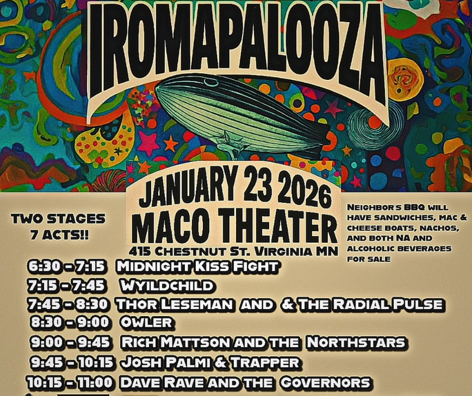 IROMAPALOOZA! 2 Stages, 7 Acts, 1 Massive Night!