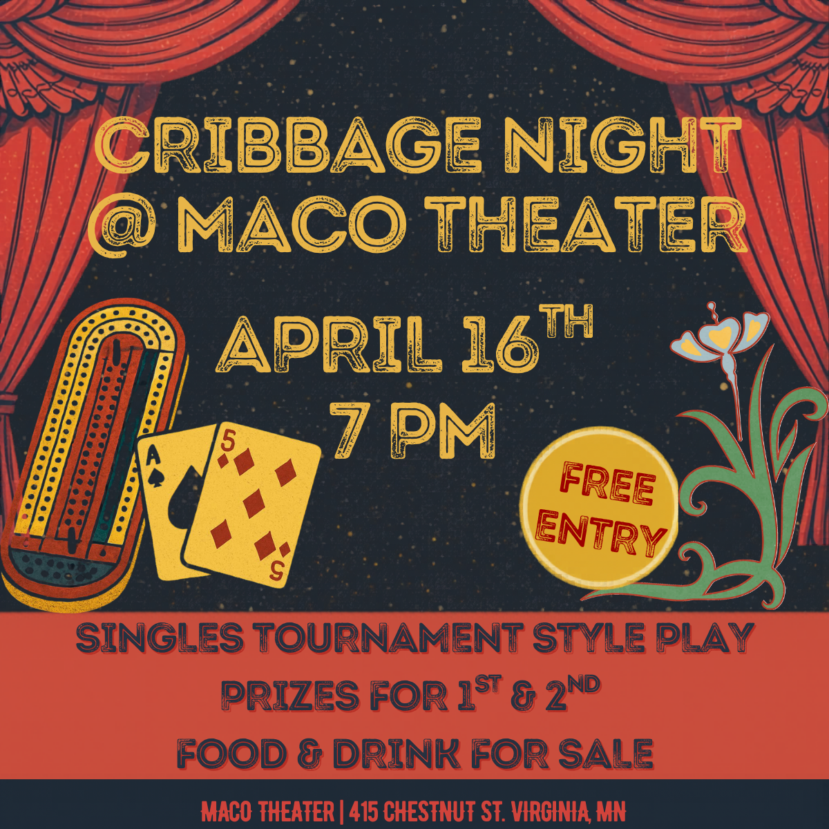 Cribbage Night at Maco Theater