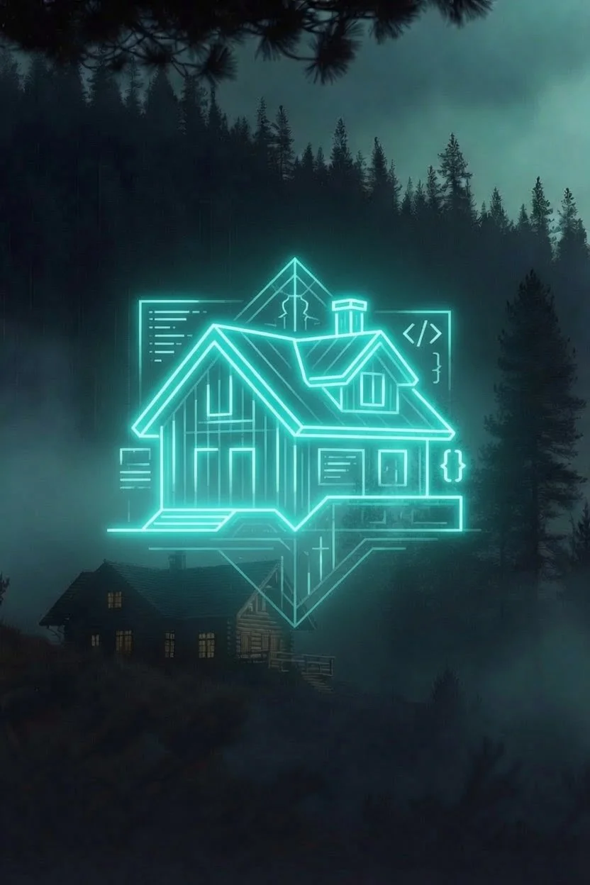 Log Cabin Digital Design's Essential Care Plan icon -  A graphic of a map pin with a gear inside, labeled 'Recommended'.
