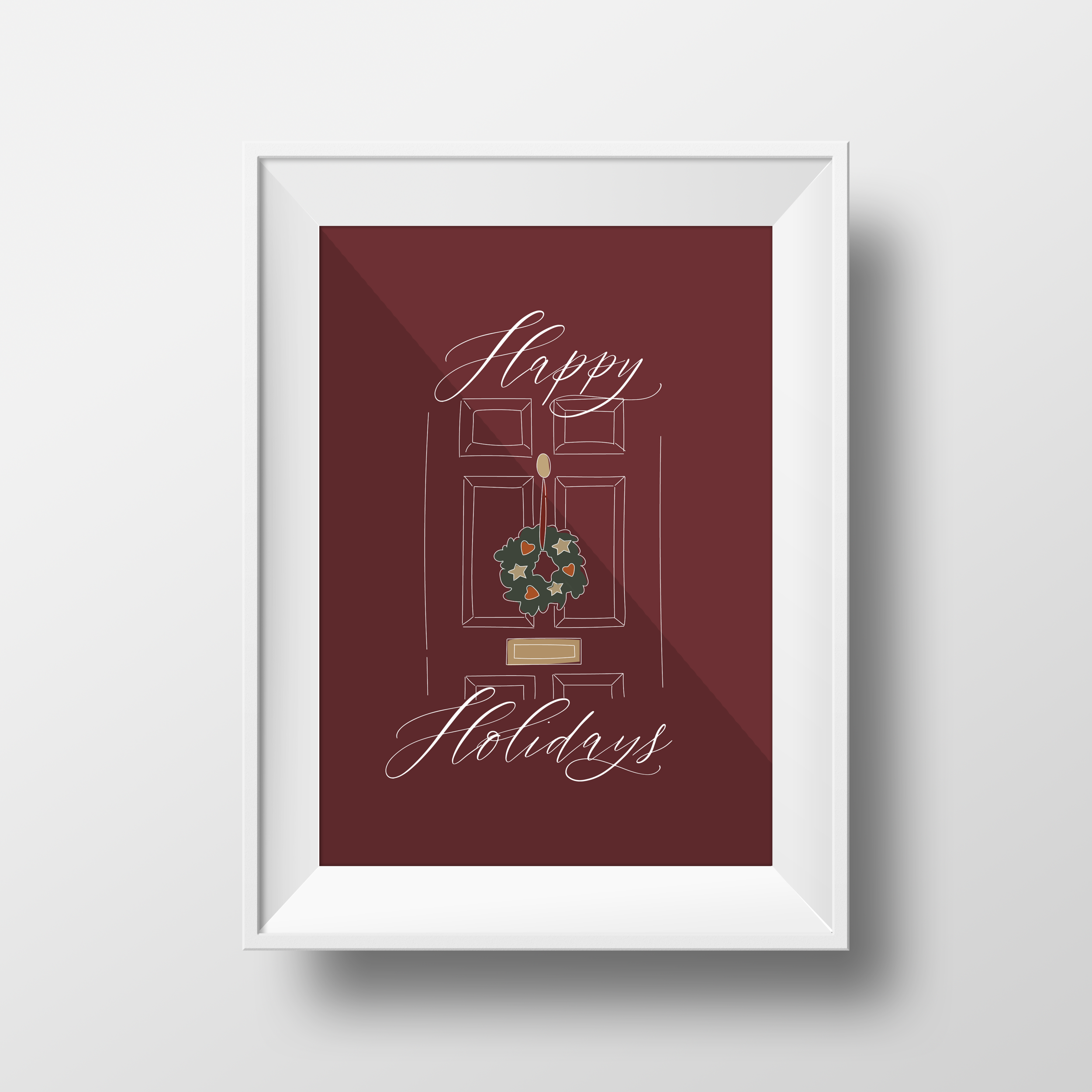 Happy Holidays Wreath