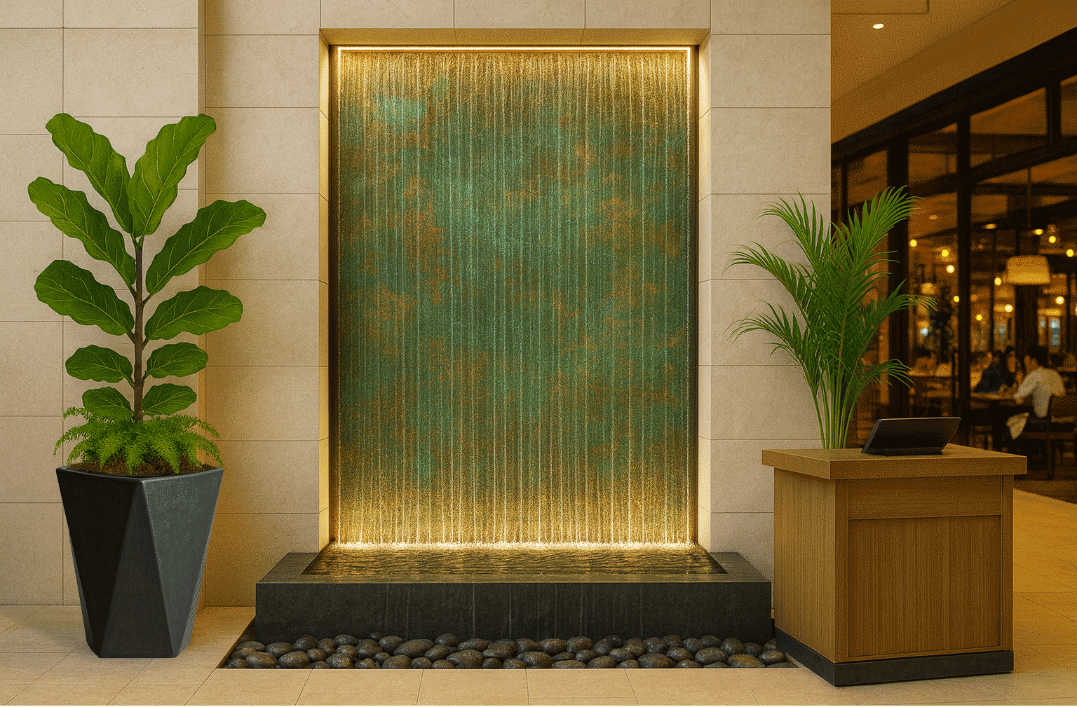 Designer-grade metal panels for upscale hospitality