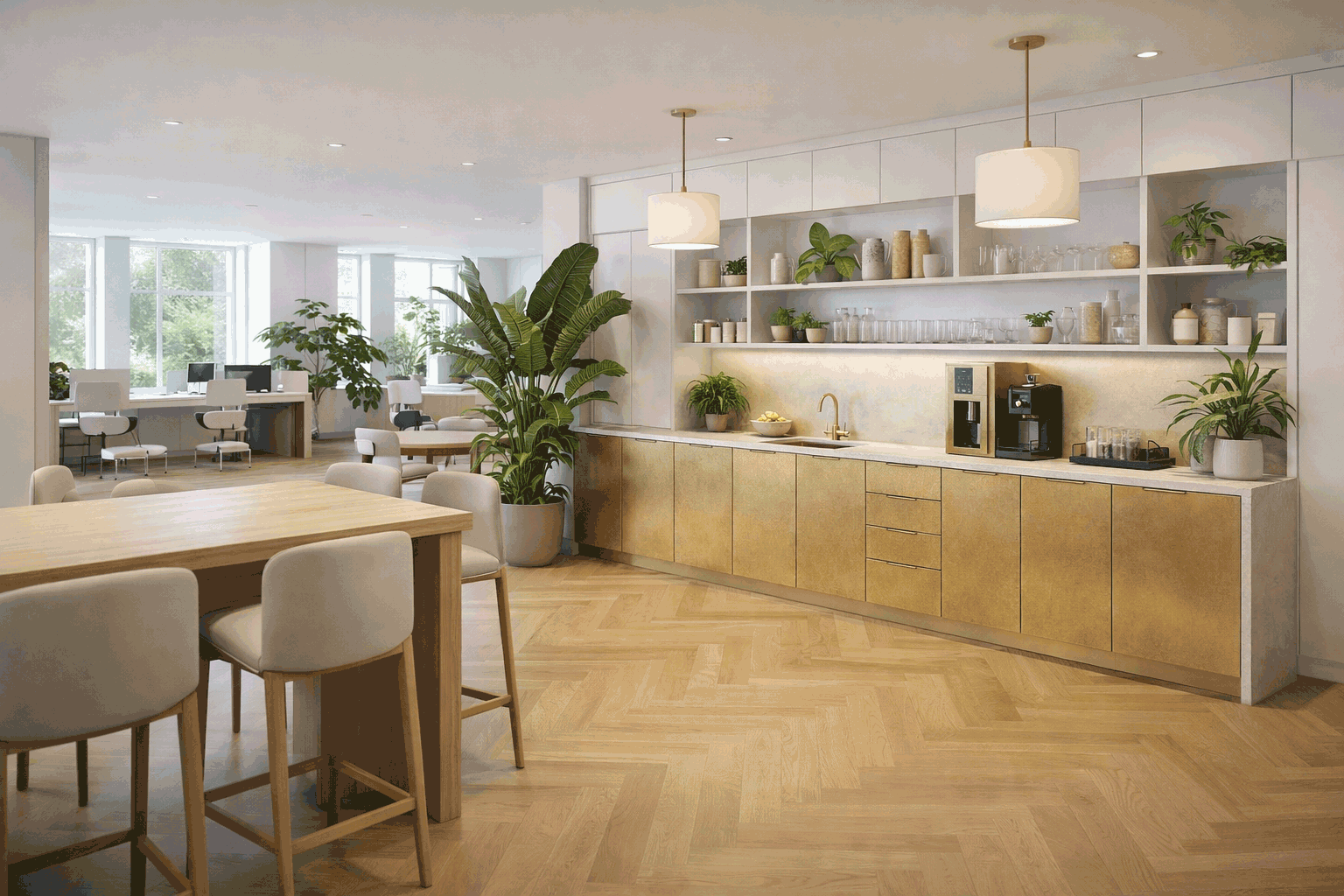 A Material Language That Carries Through the Space