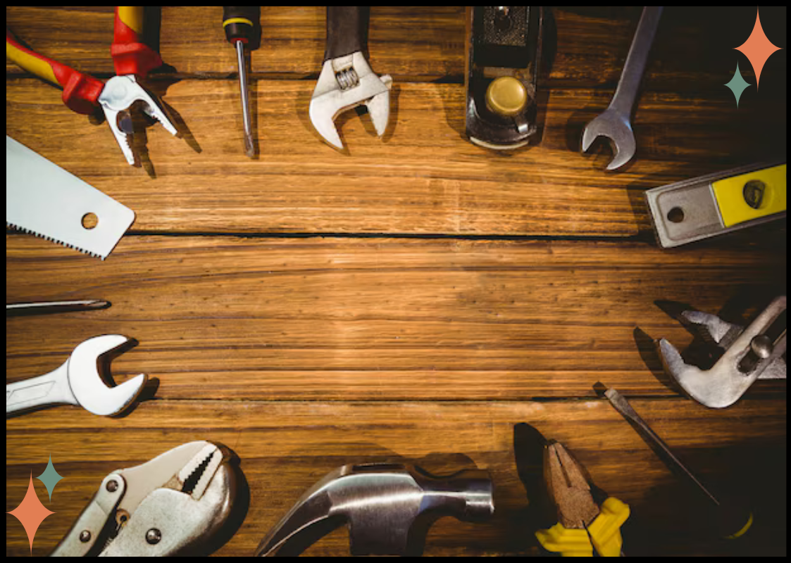 Different tools laid out to represent therapy options