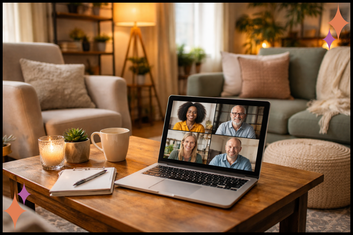 A welcoming consultation space that feels warm and safe for therapists