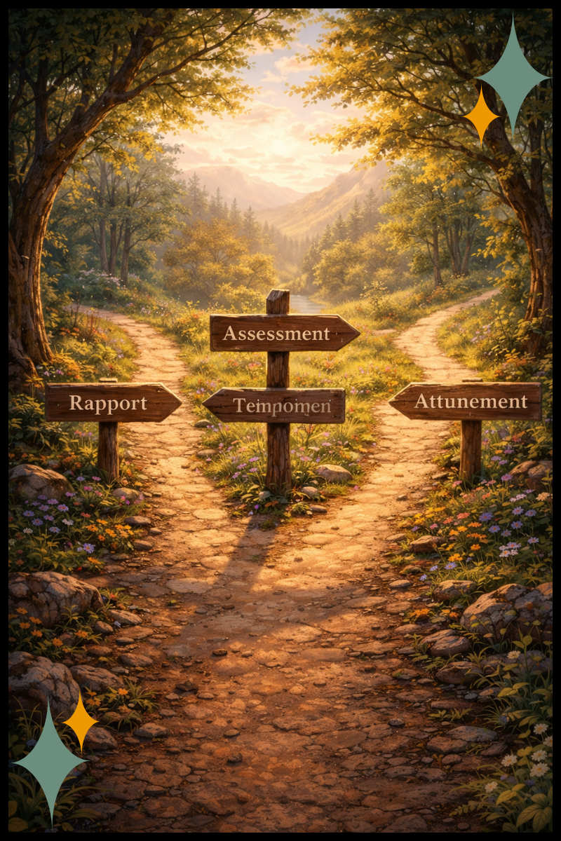 Illustration representing readiness and timing in trauma therapy decisions