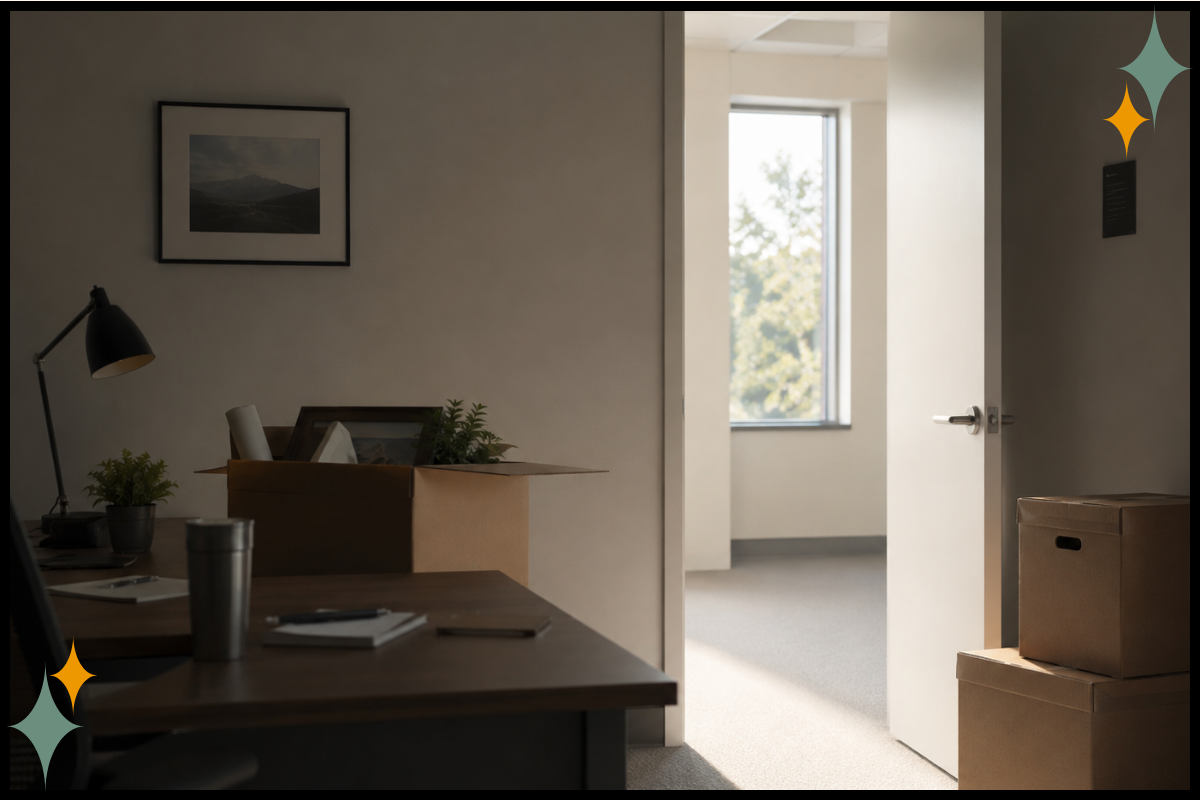 Trauma therapist letting go of a former professional identity during career change.