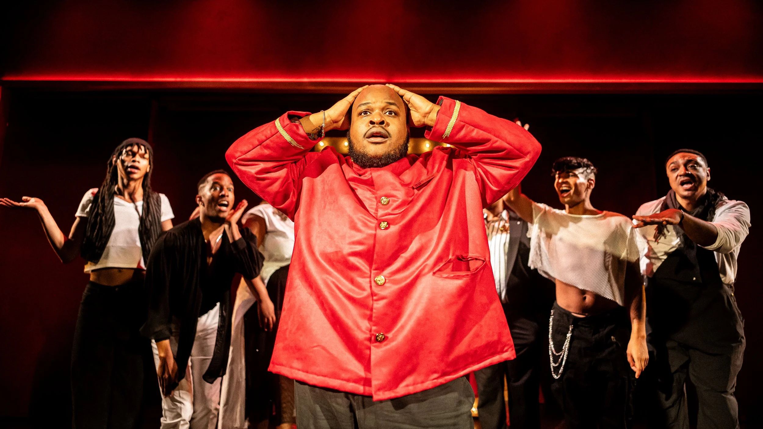 Eddie Weaver and cast, photo by Joe Mazza.jpg