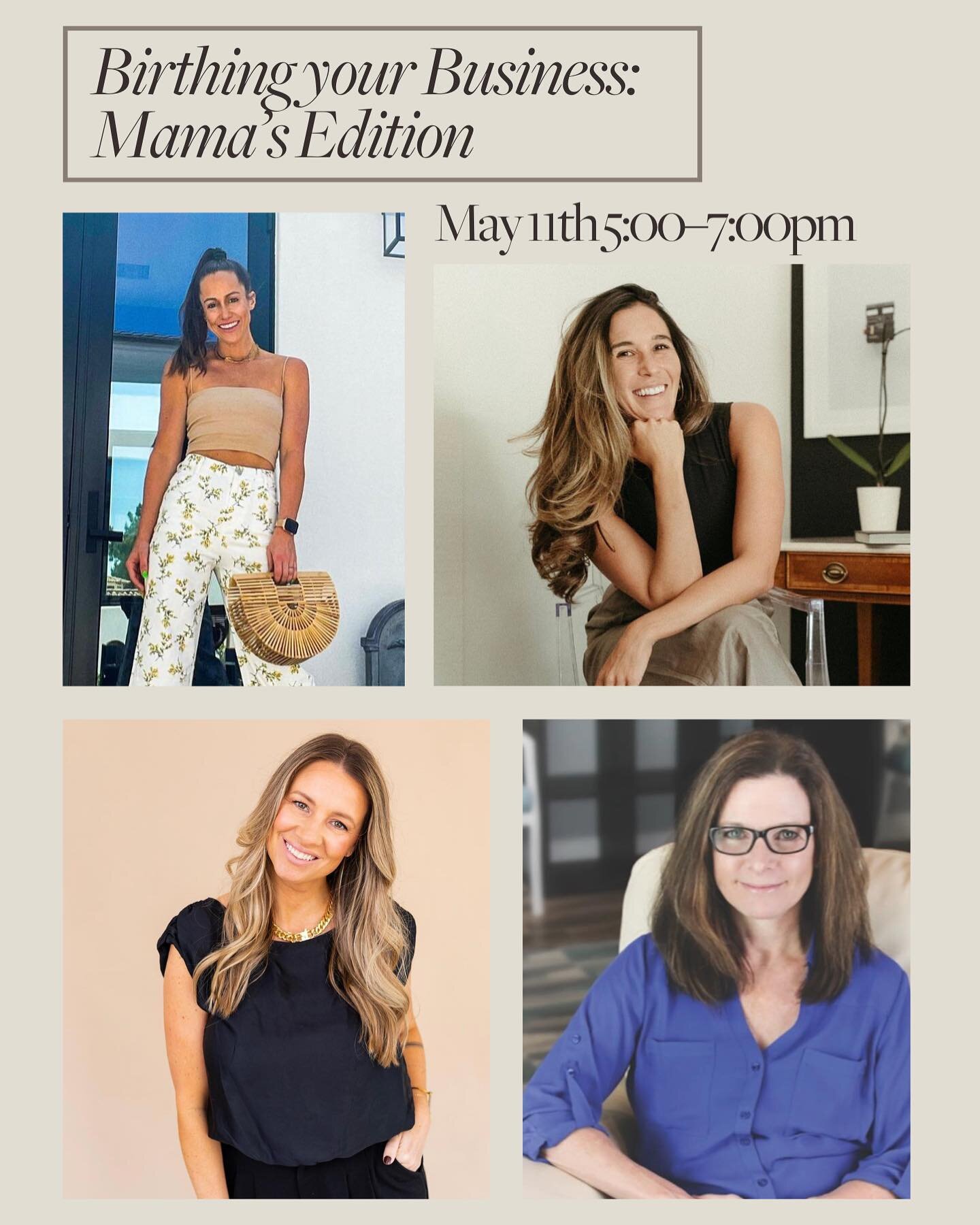 Seeing as our studios are owned by mama, Carly Gilleland, we figured the best way to celebrate our one year anniversary and kick off Mother's Day weekend was to bring some amazing mamas in business on a panel to share stories and wisdom on how they m