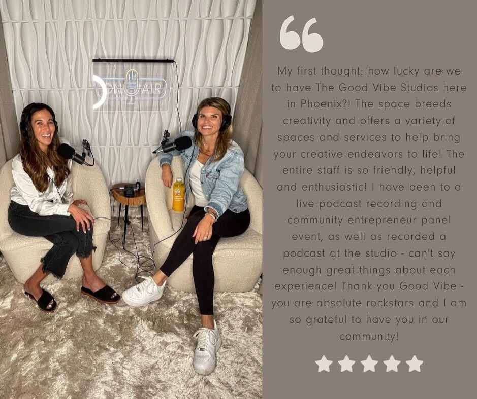 With reviews like this &mdash; we are the lucky ones! 

We are so grateful to be able to offer such unique experiences for our creatives in the phoenix community. Whether you&rsquo;re looking to recording a podcast, shoot content, get fresh headshots