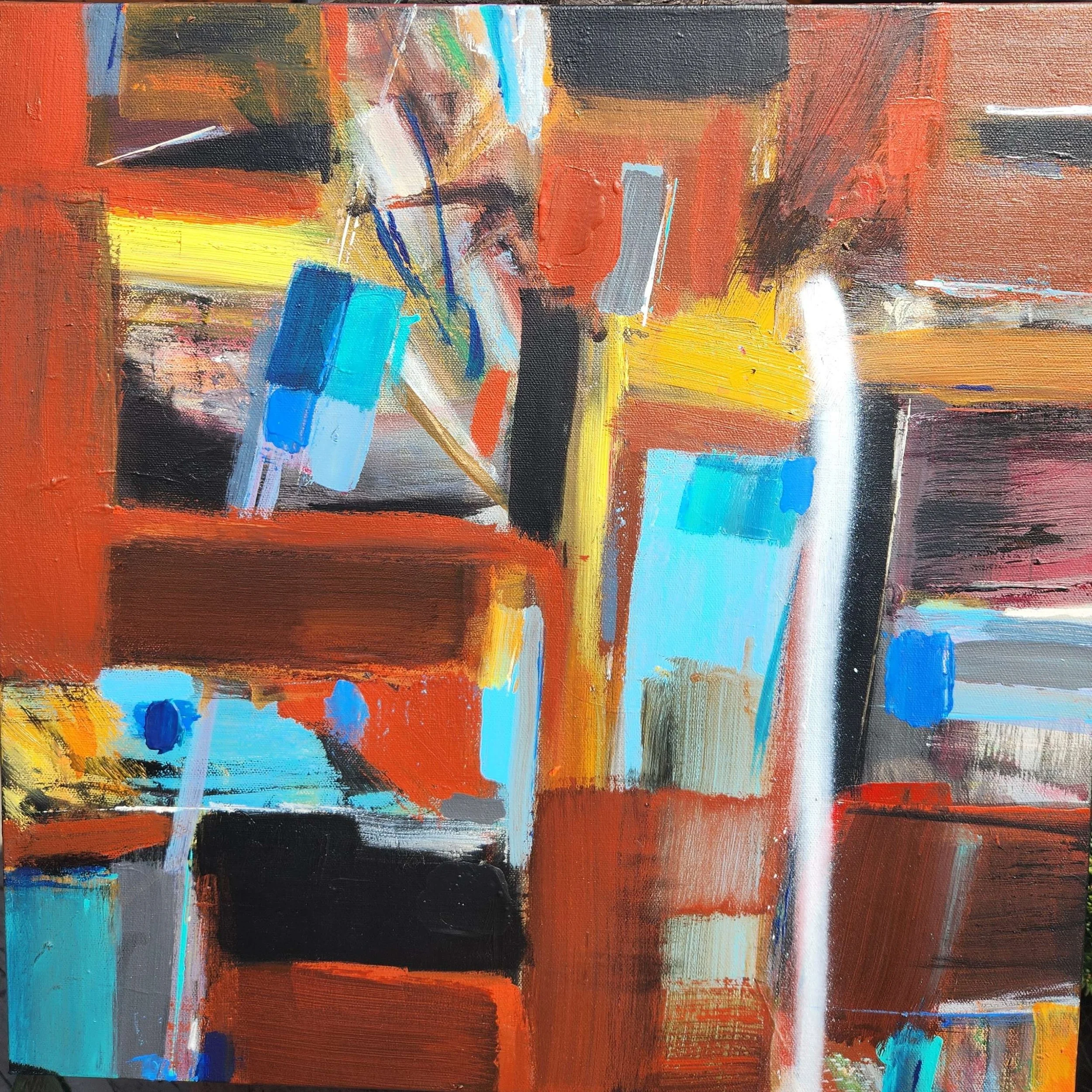 'Watch Your Step' Created 2023 24"x24"